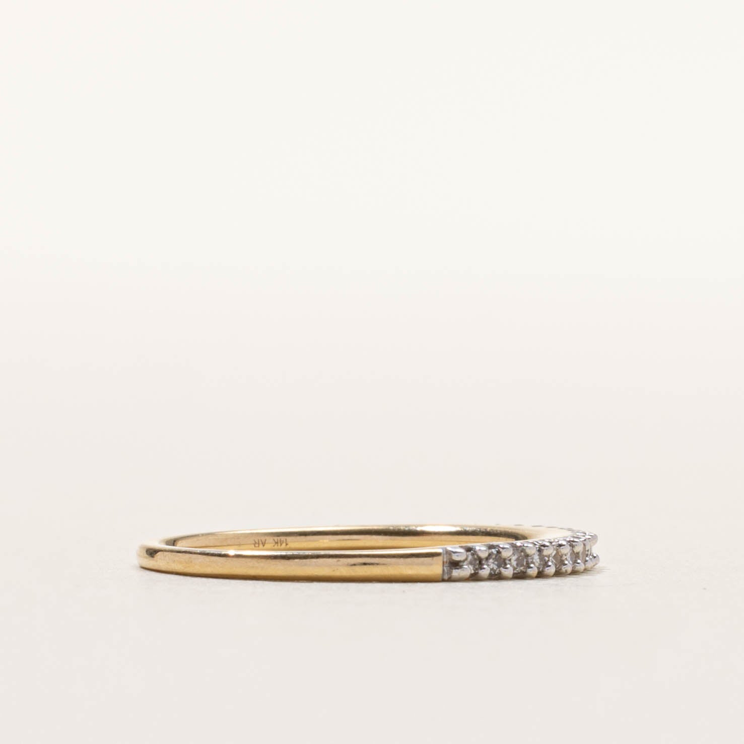 14k Semi Eternity Diamond Band | SZ 6