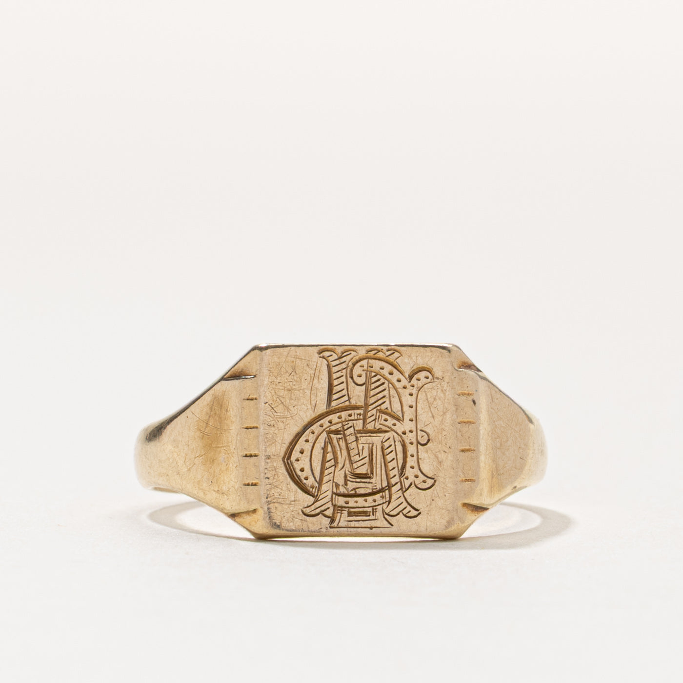 1941 Birmingham 9k Initial Engraved Signet Ring | SZ 11.5