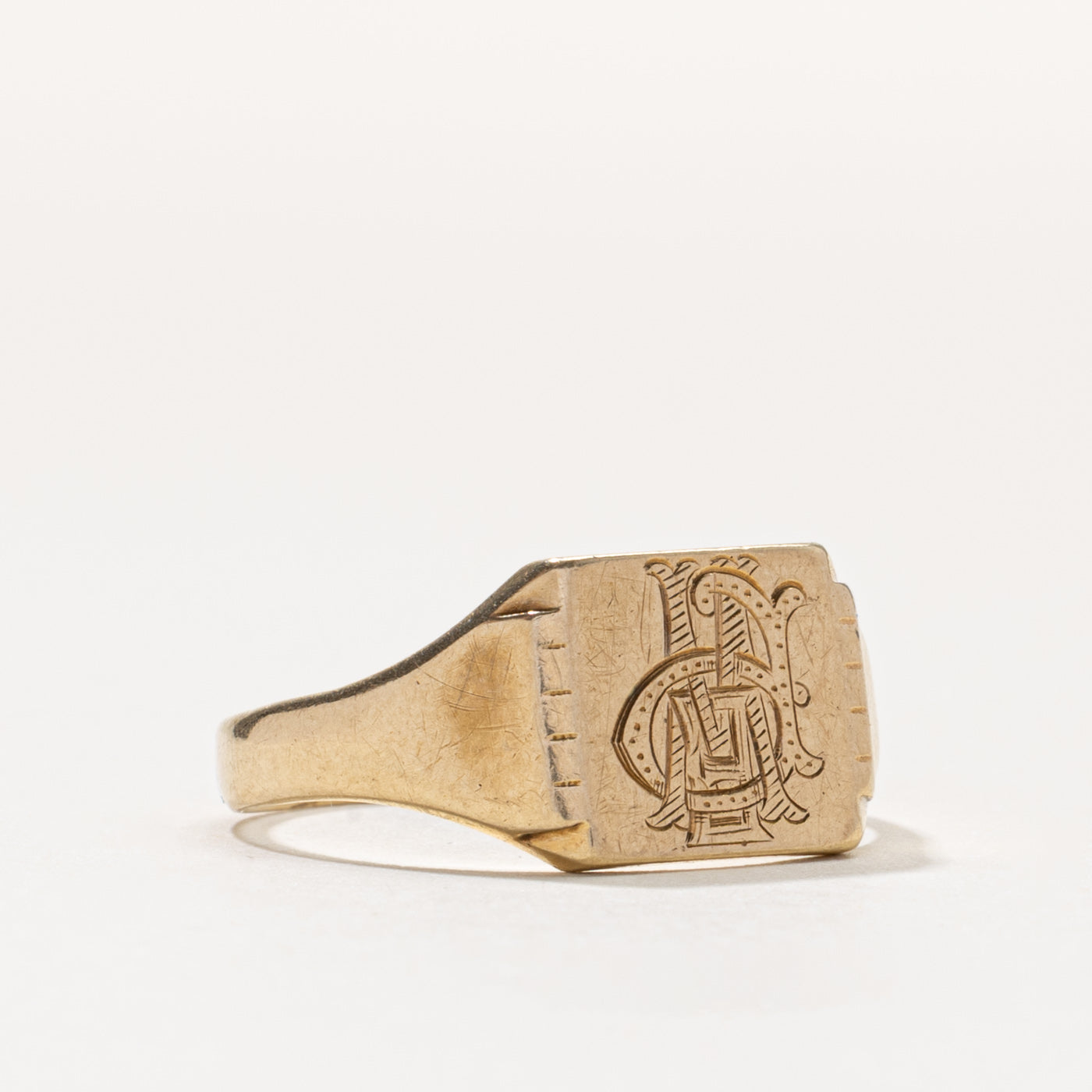 1941 Birmingham 9k Initial Engraved Signet Ring | SZ 11.5