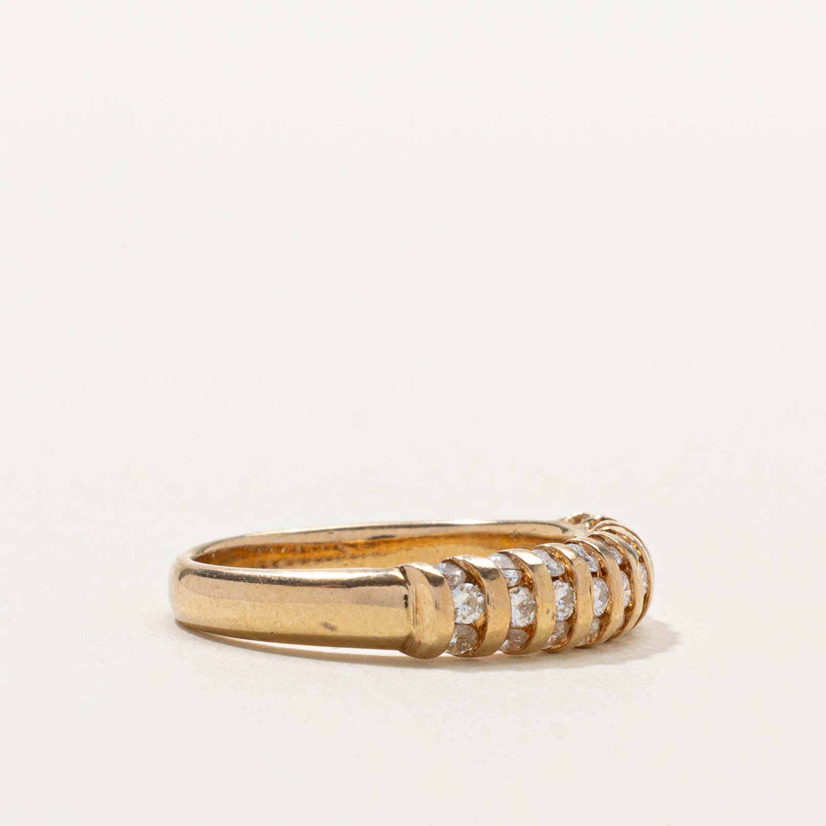 14k Multi Column Channel Set Diamond Ring | SZ 5