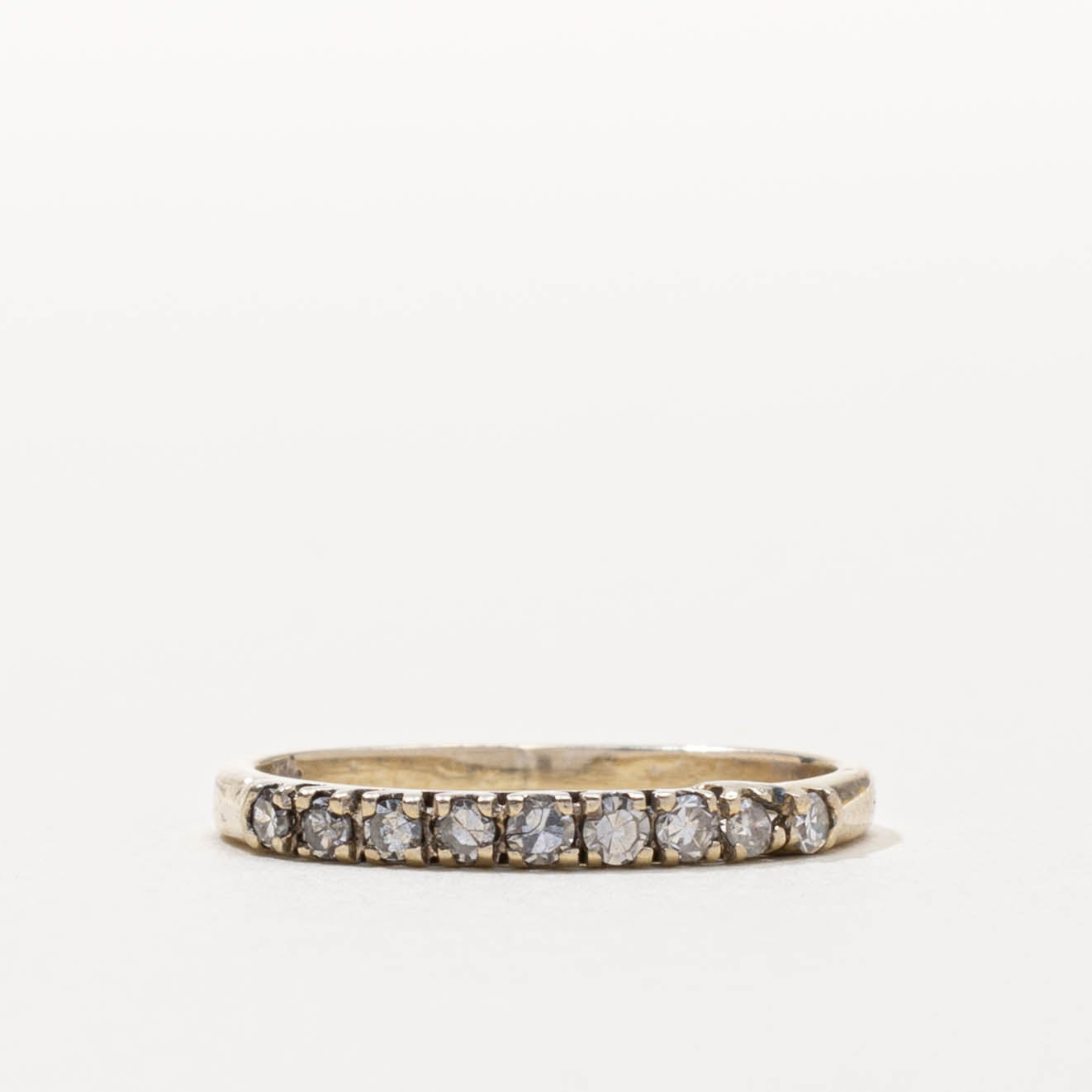 18k Semi Eternity Diamond Band | 2mm | SZ 5.75