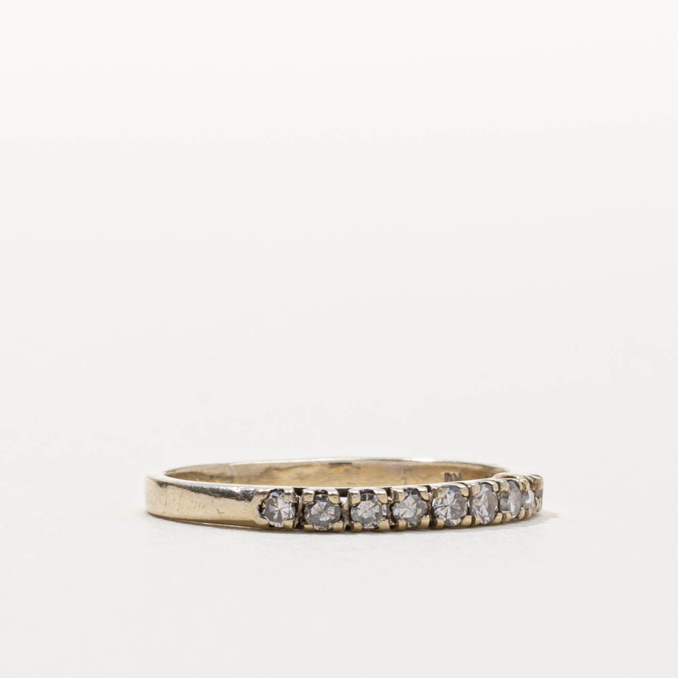 18k Semi Eternity Diamond Band | 2mm | SZ 5.75