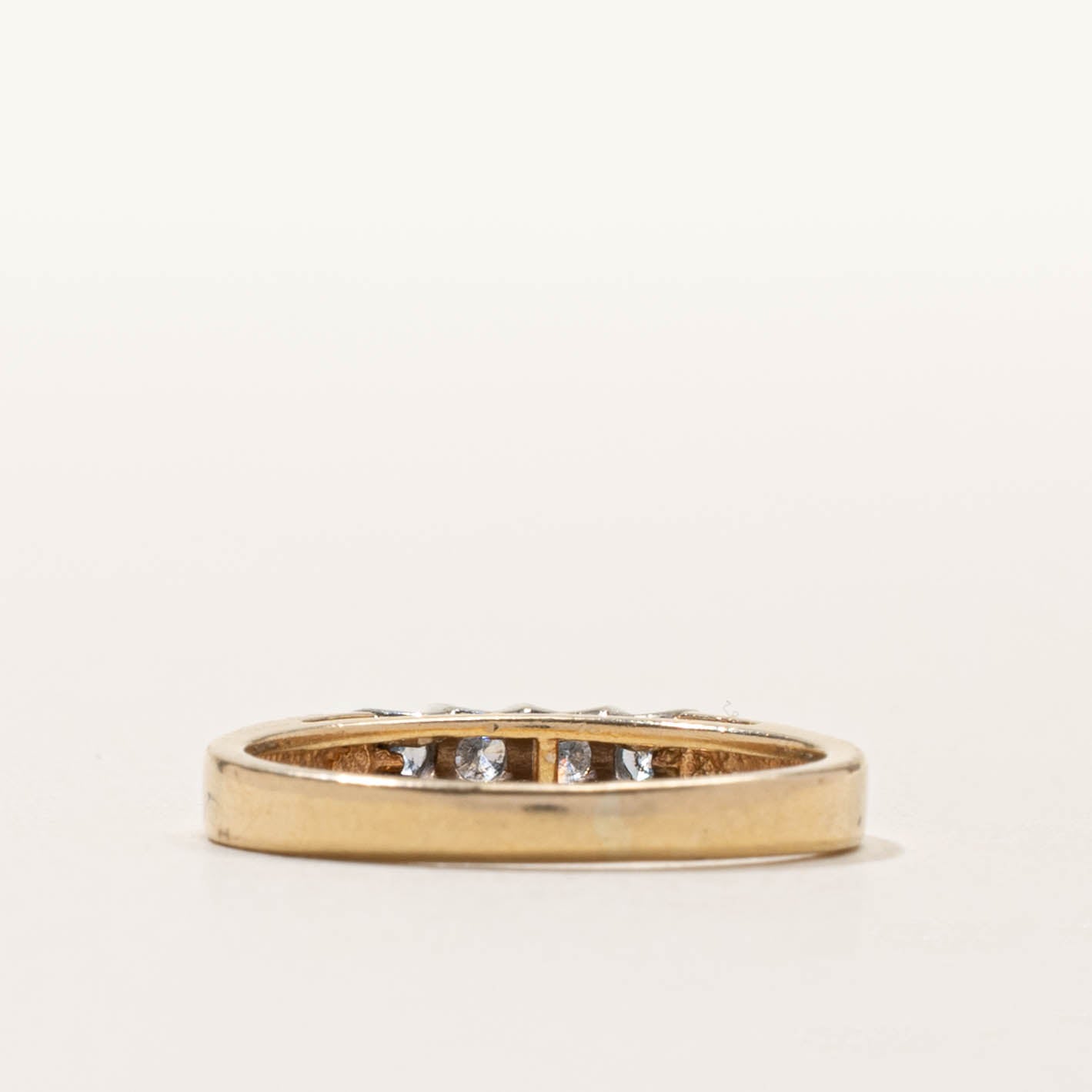14k Four Stone Diamond Band | 3mm | SZ 6.5