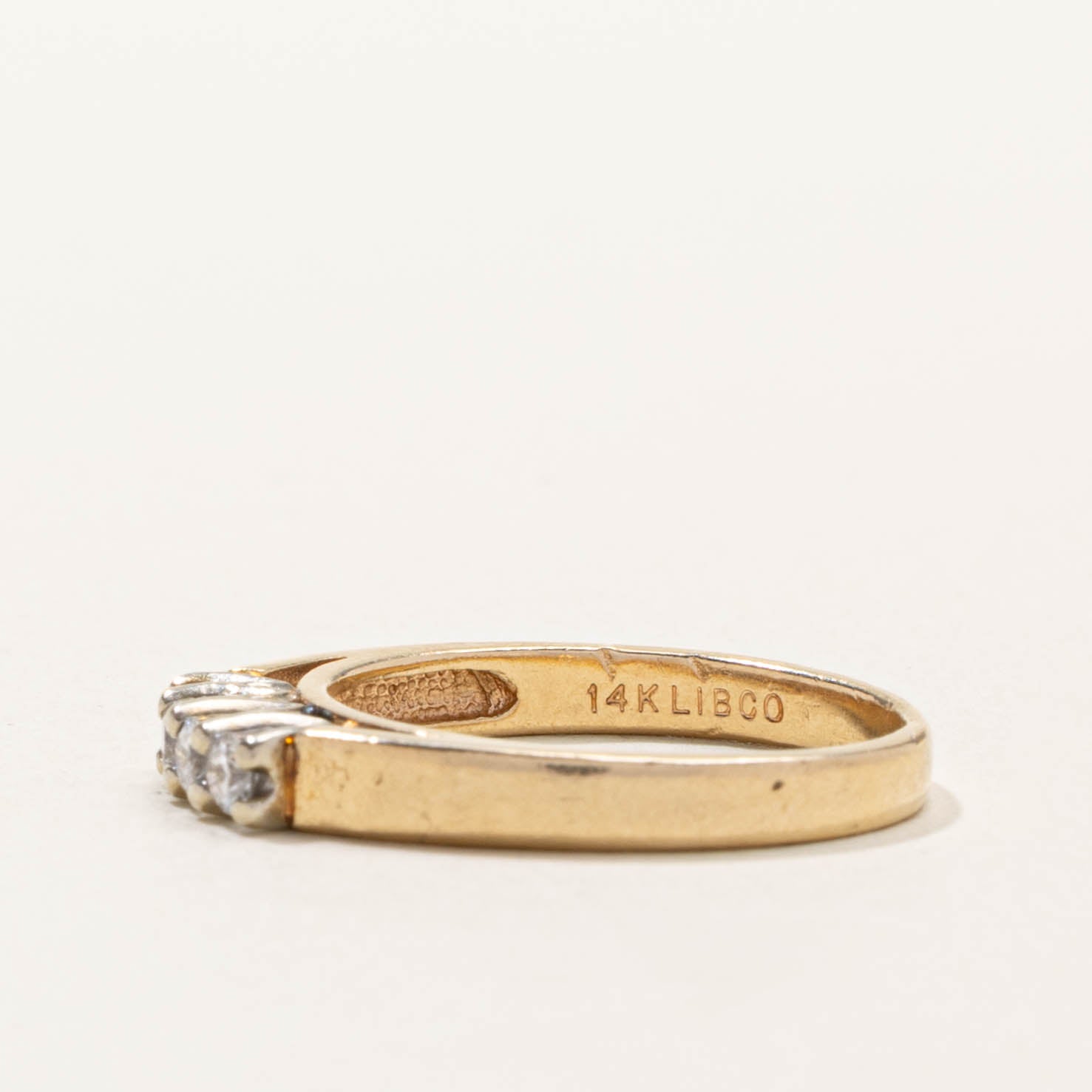14k Four Stone Diamond Band | 3mm | SZ 6.5