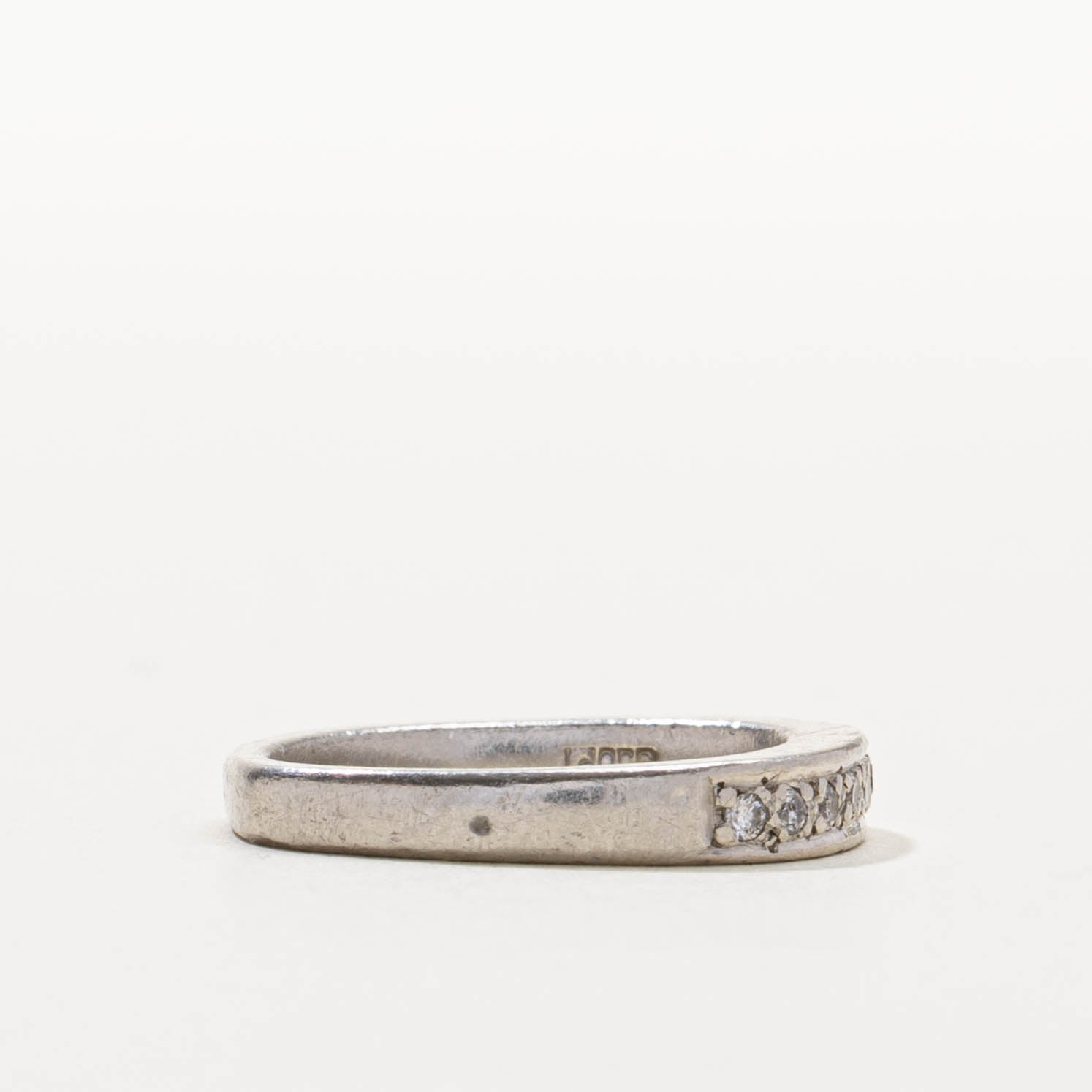 950 Platinum Semi-Eternity Diamond Band | SZ 5