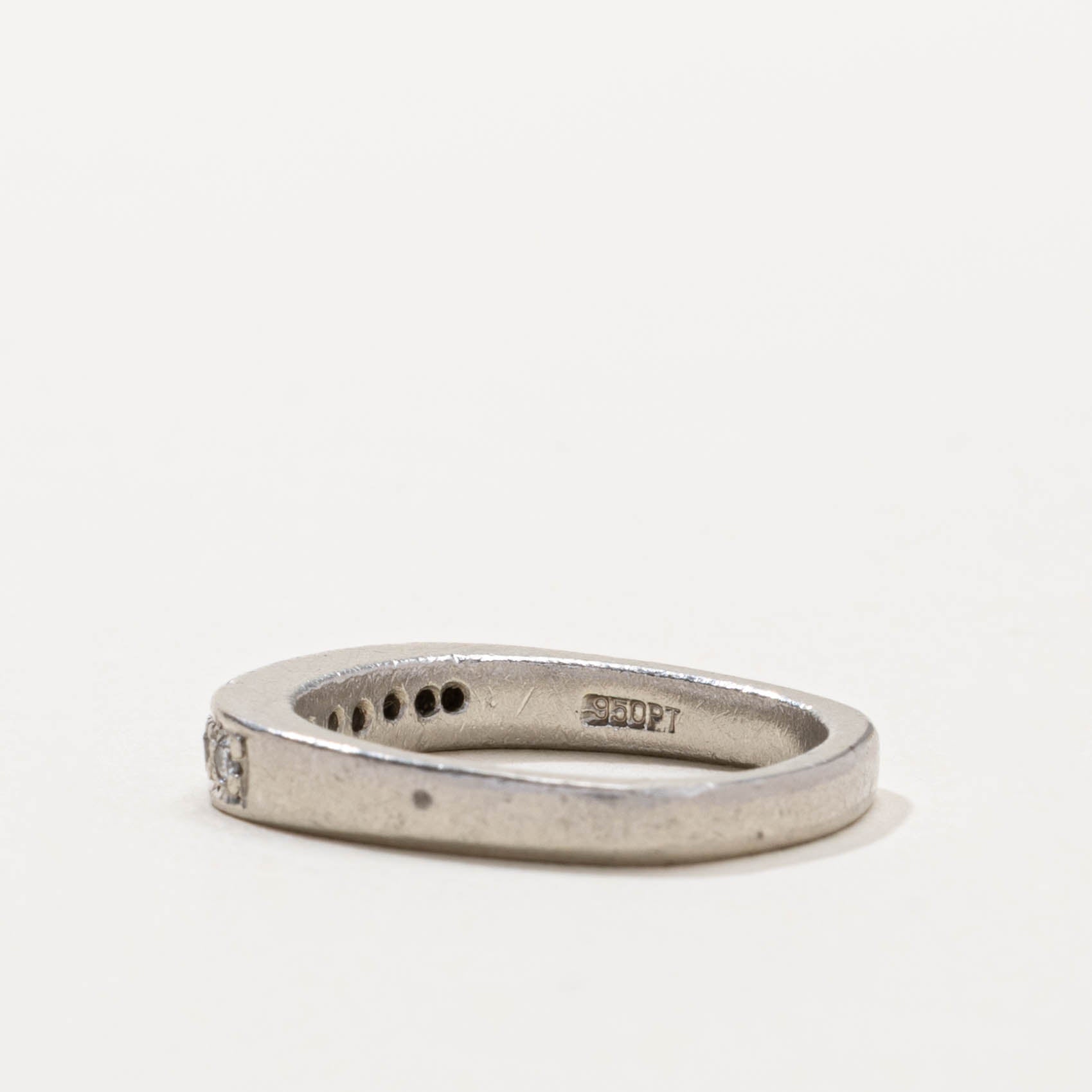 950 Platinum Semi-Eternity Diamond Band | SZ 5