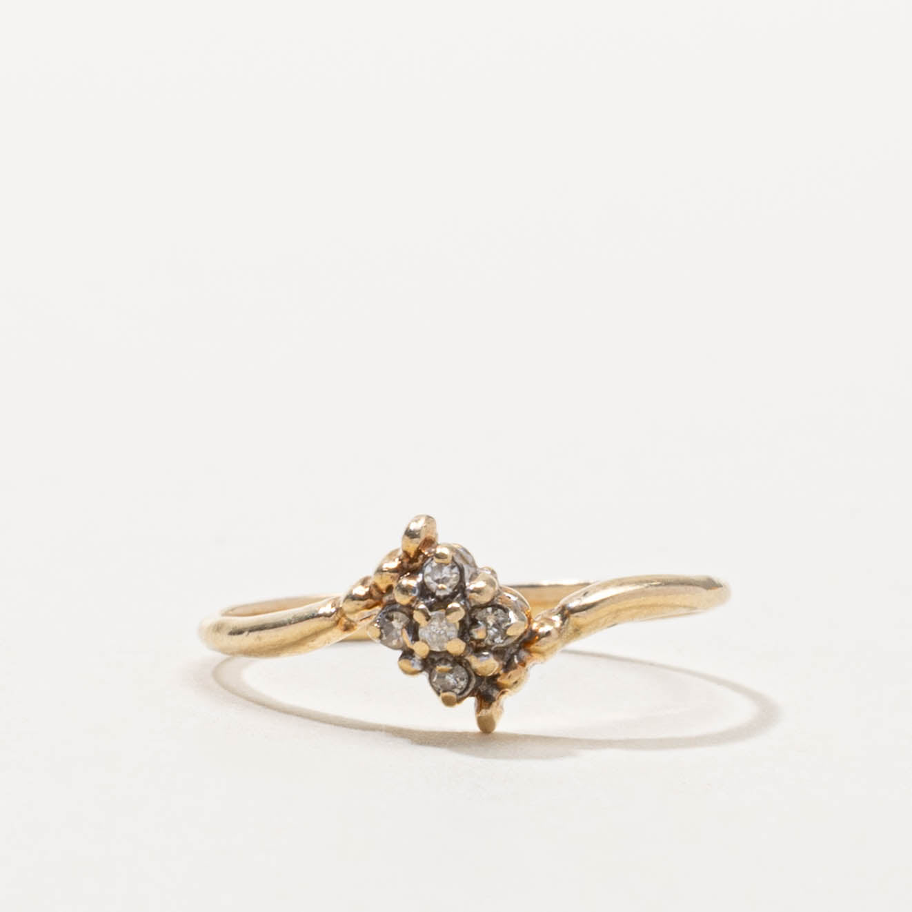10k Diamond Cluster Bypass Ring | SZ 5.5