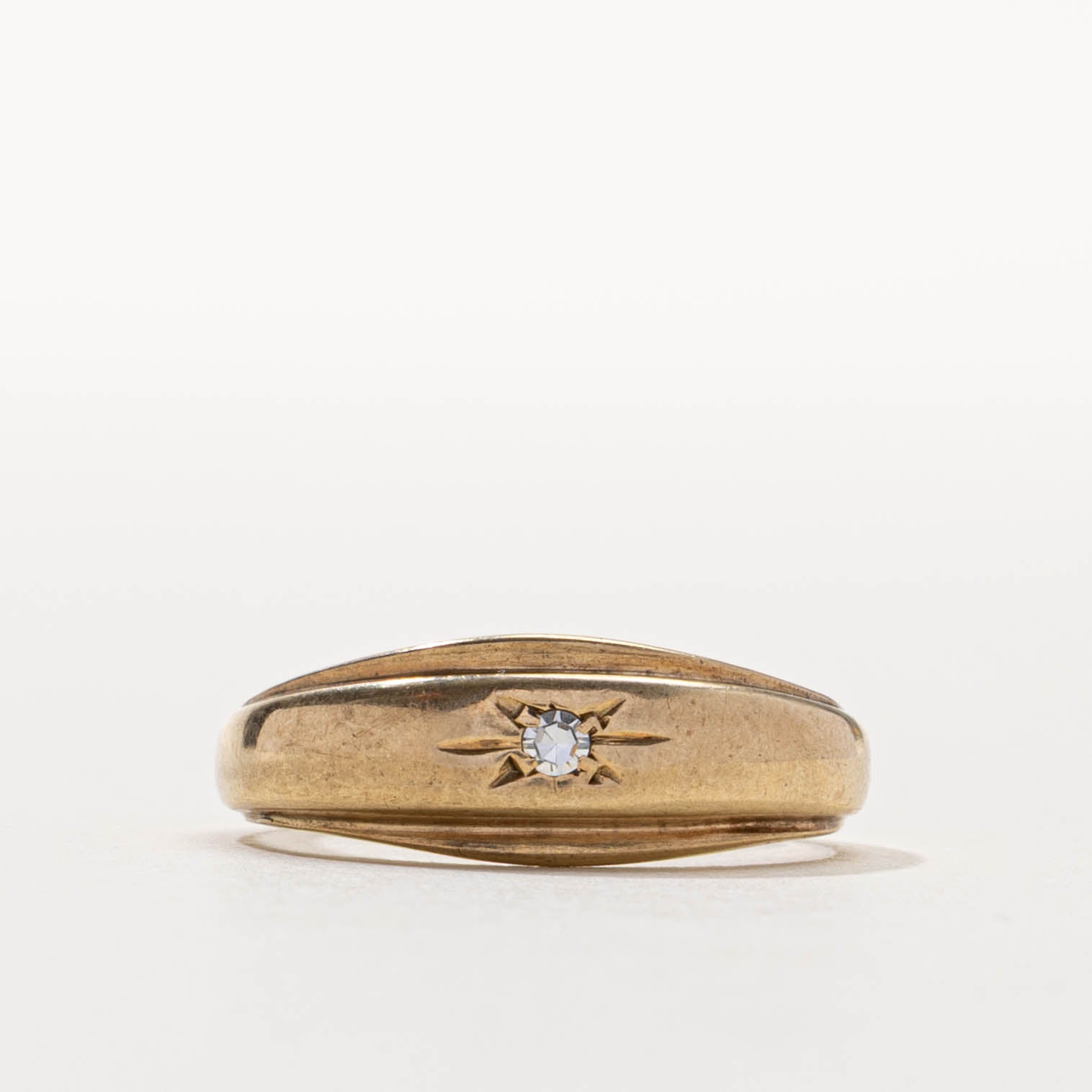 10k Star Set Diamond Dome Ring | SZ 6.75