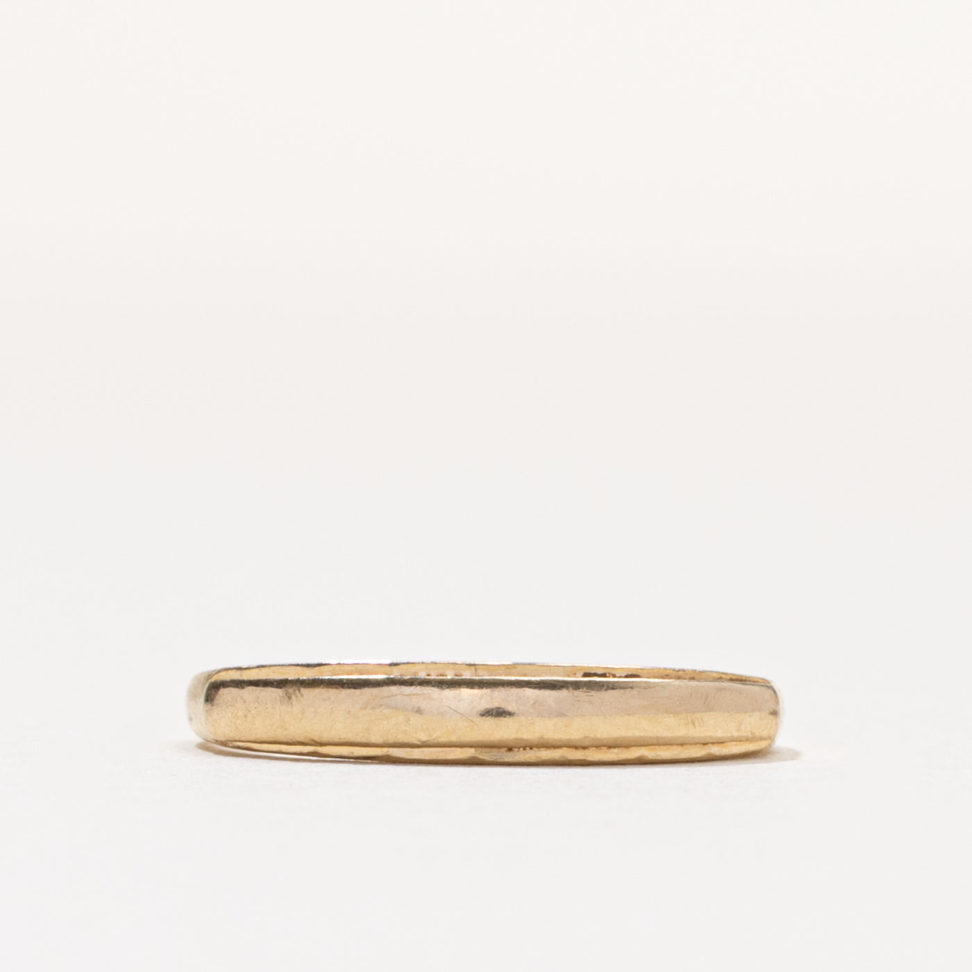 14k Grooved Edge Thin Band | SZ 4.25