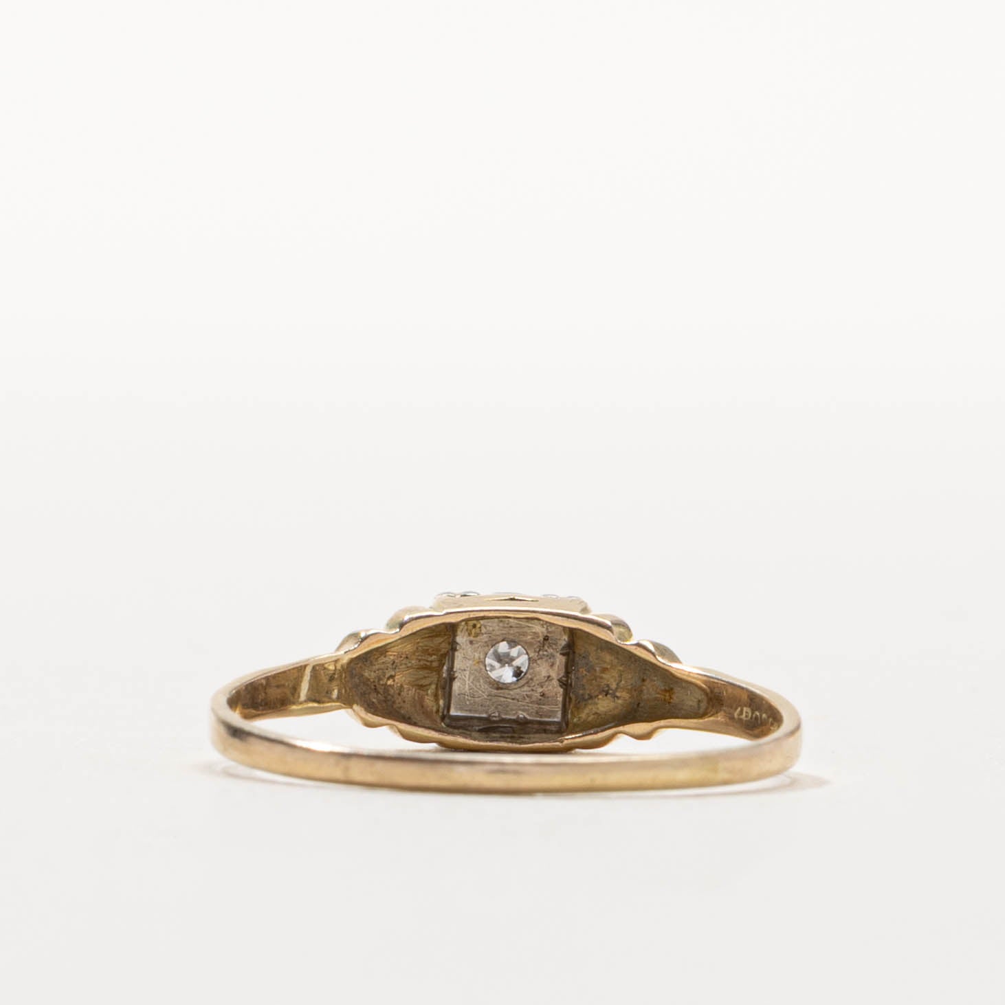 14k Illusion Set Diamond Ornate Ring | SZ 8.5