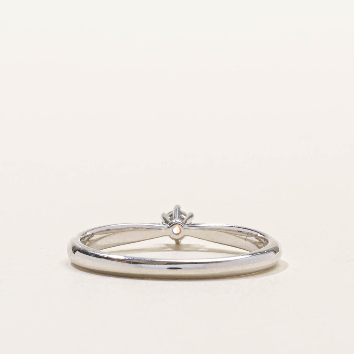 14k Six Prong Diamond Reverse Tapered Ring | SZ 7