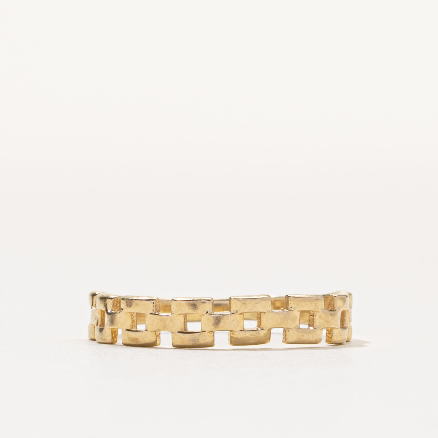 14k Panther Link Chain Design Ring | SZ 8.5