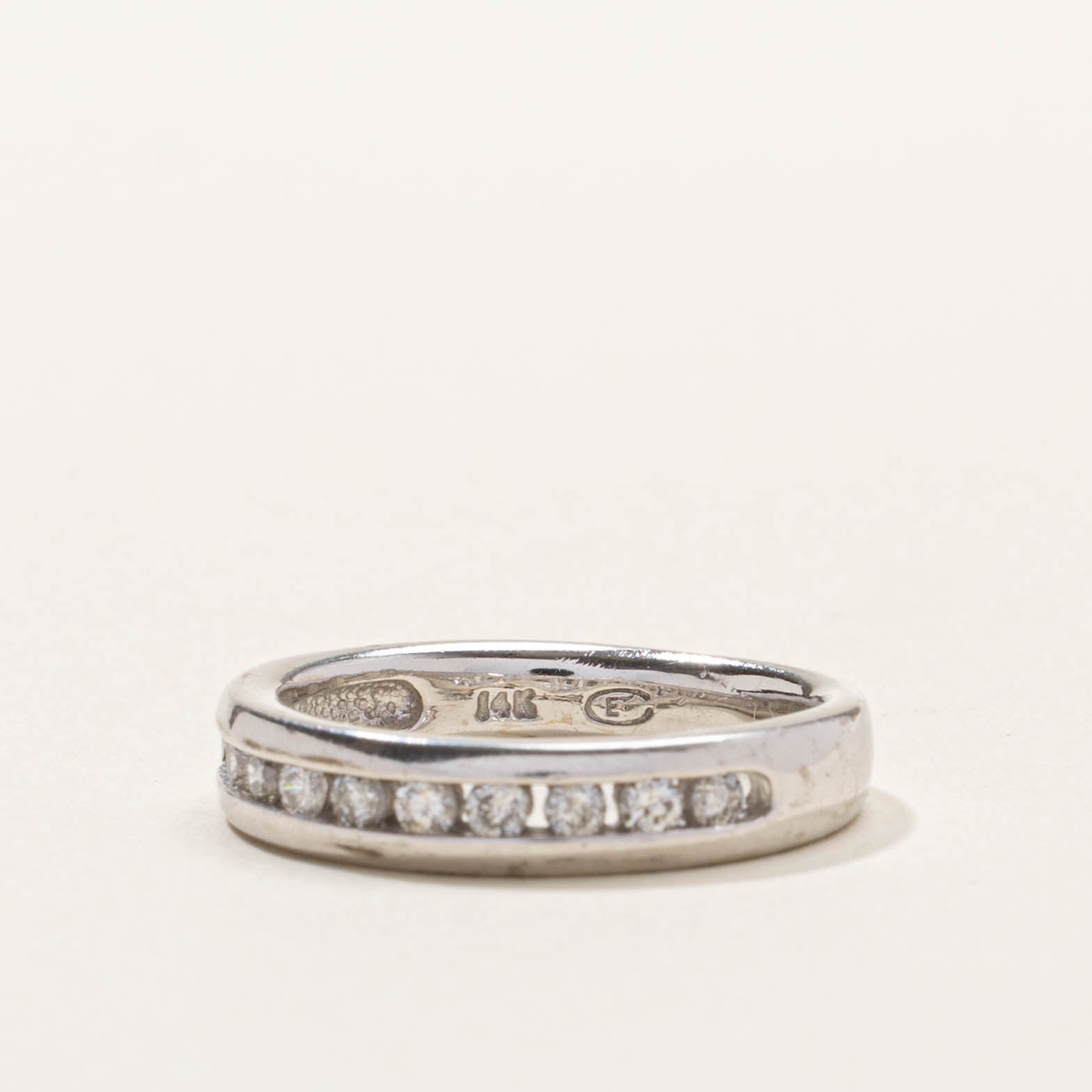 14k Semi Eternity Diamond Band | SZ 4.75