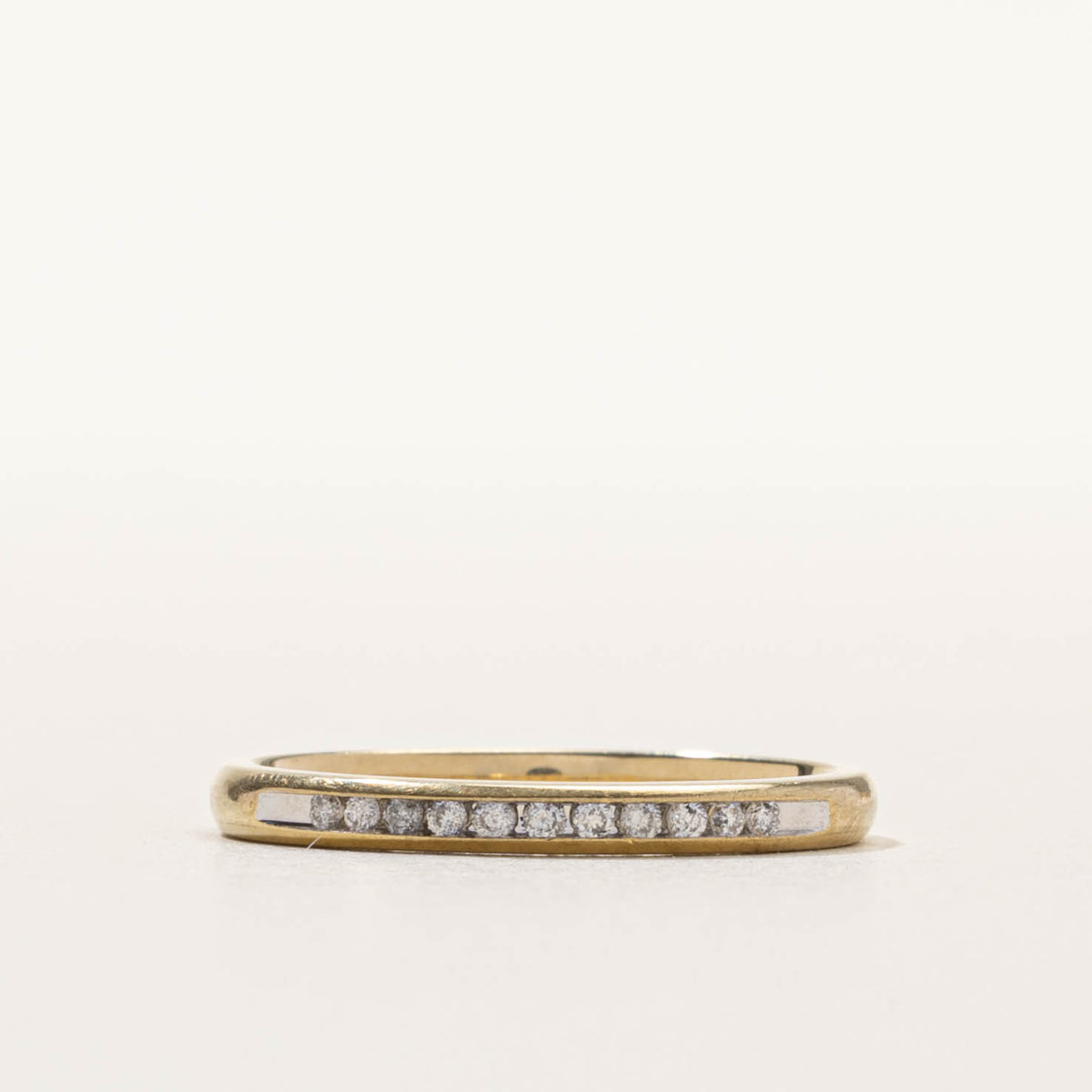 14k Channel Set Diamond Band | 2.15mm | SZ 7
