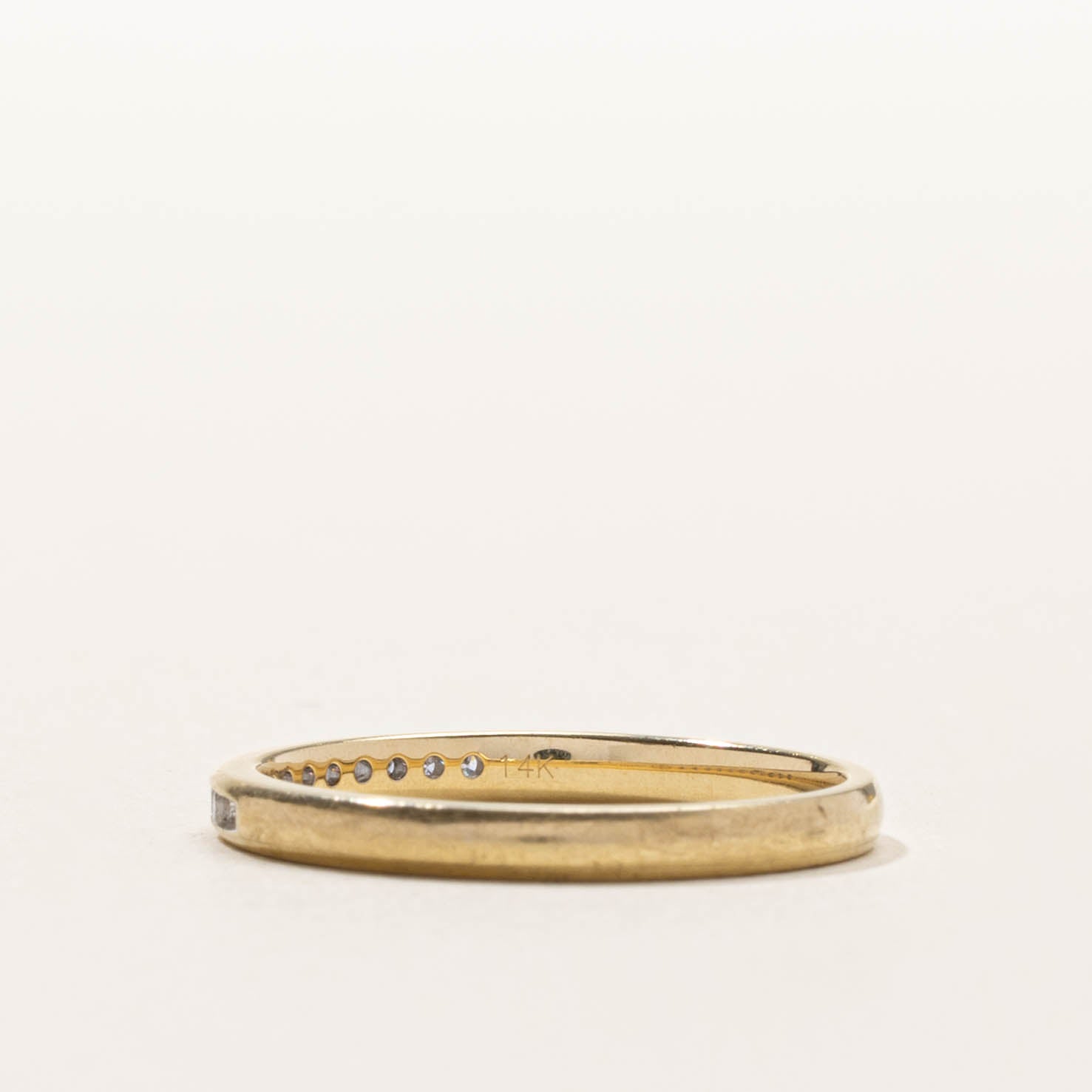 14k Channel Set Diamond Band | 2.15mm | SZ 7