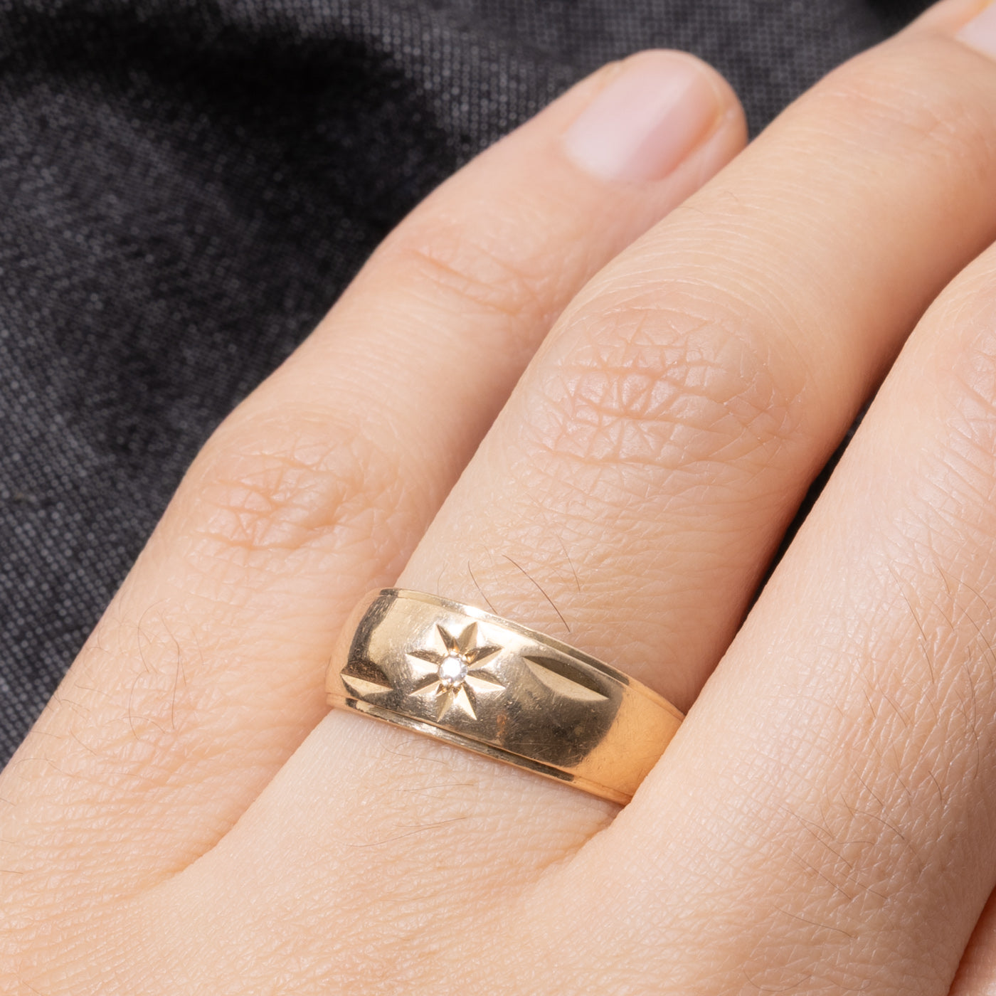 14k Star Set Diamond Band | SZ 6.25