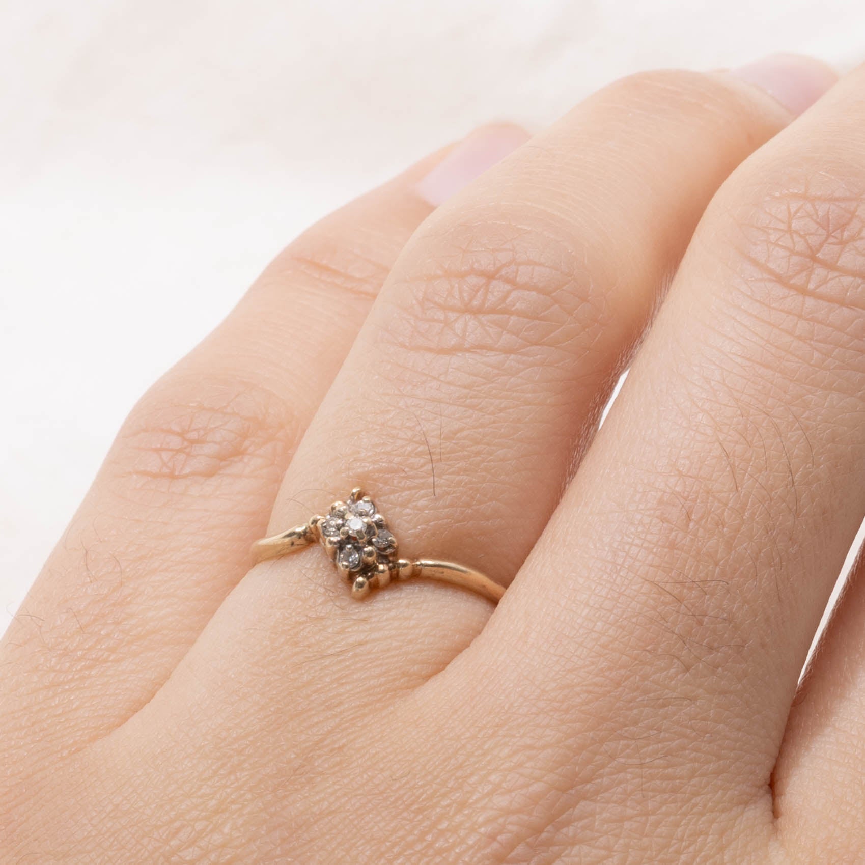 10k Diamond Cluster Bypass Ring | SZ 5.5