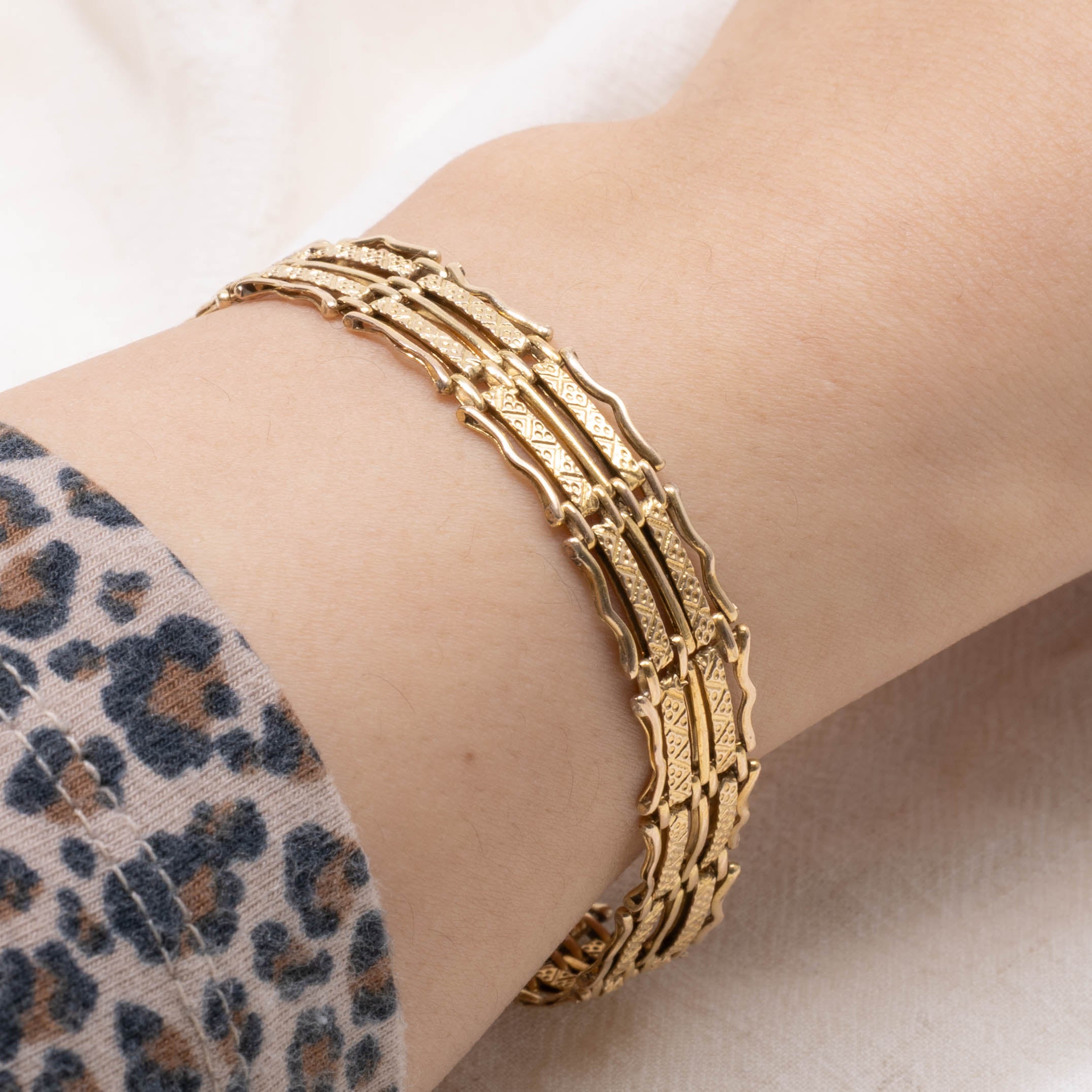 Polish Ornate Engraved Bracelet | 7.5” | 10mm