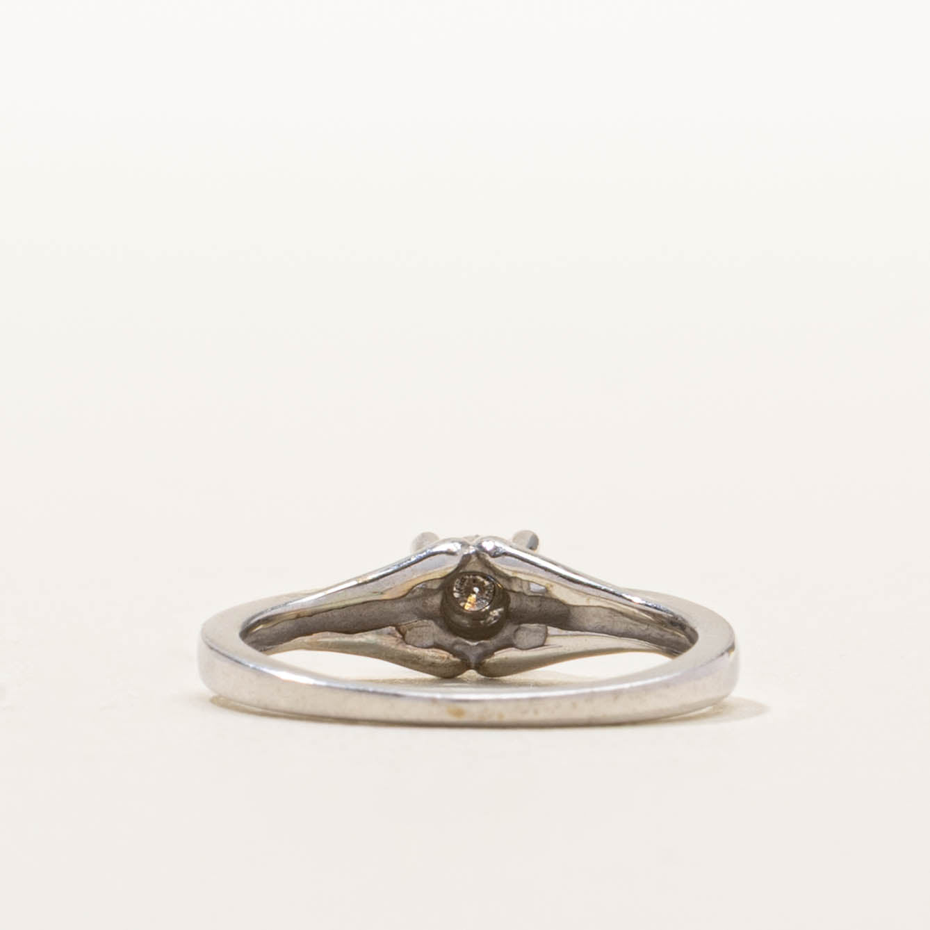 10k Solitaire Diamond Cathedral Ring | SZ 3.75