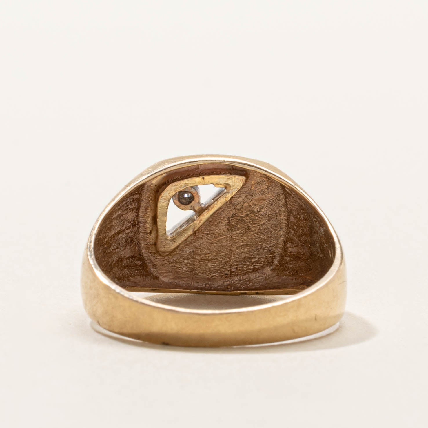 10k Diamond Openwork Signet Ring | SZ 9.25