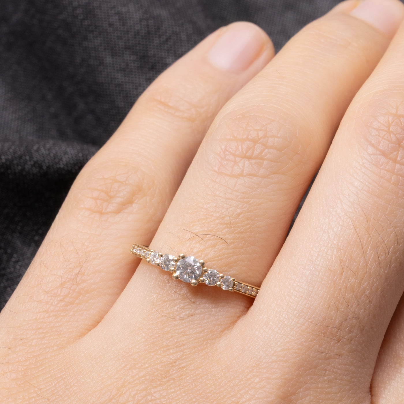 10k Diamond Accented Petite Ring | 0.35ctw | SZ 7.5