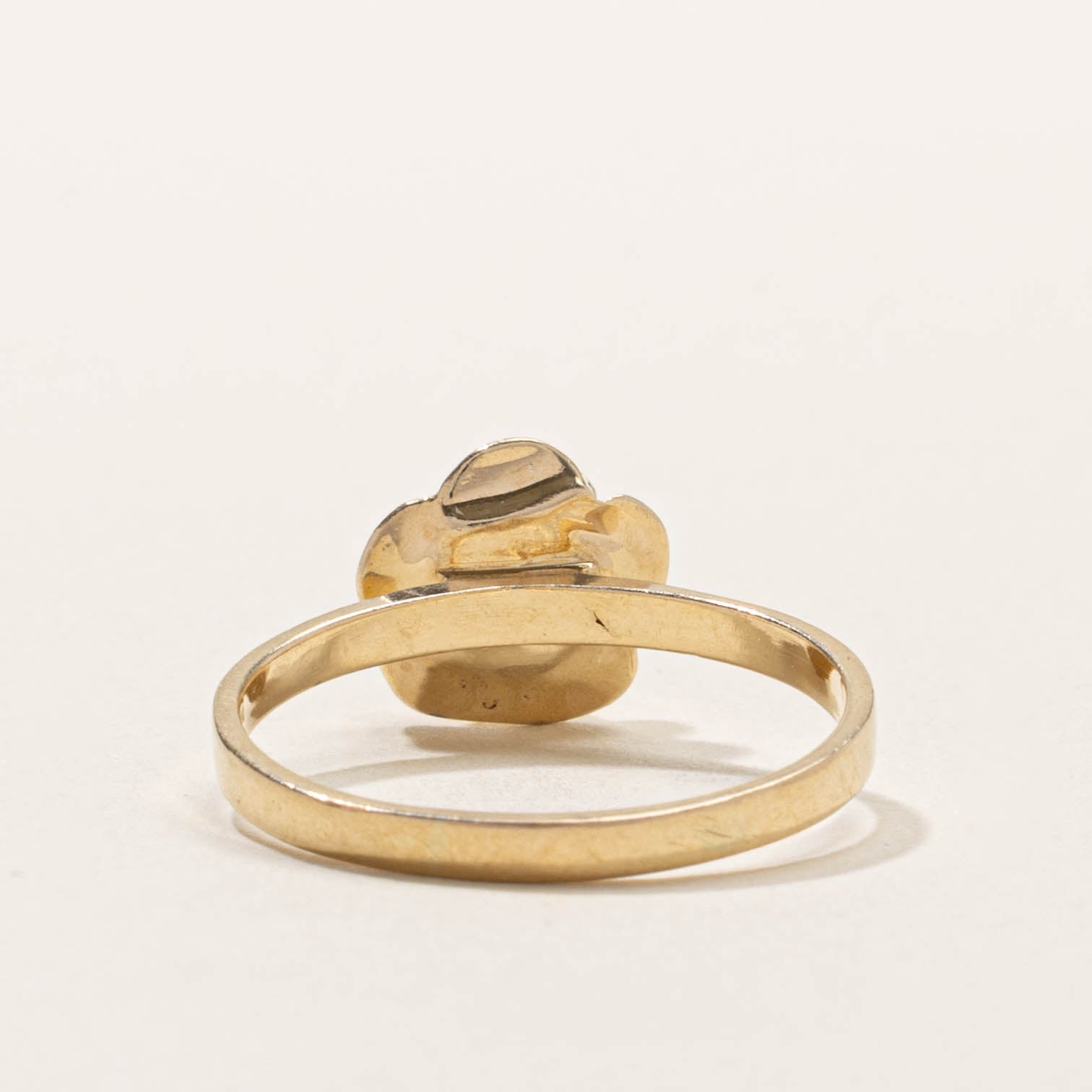 10k Solitaire Diamond Rose Ring | SZ 8.75