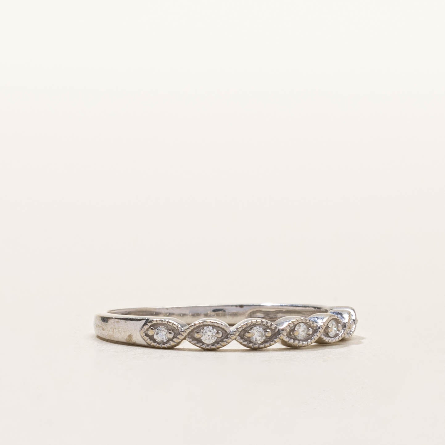 10k Semi Eternity Diamond Marquise Band | SZ 6.25