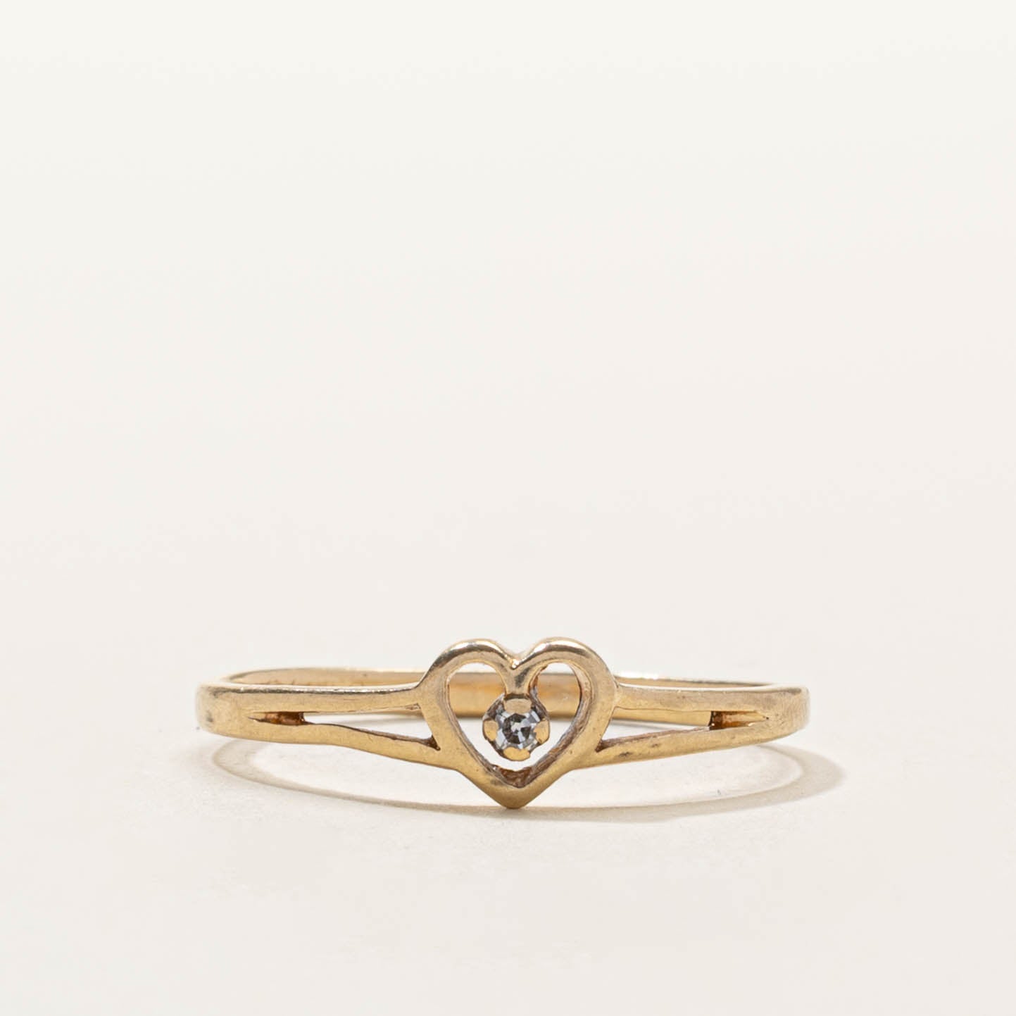 10k Diamond Openwork Heart Ring | SZ 7.75