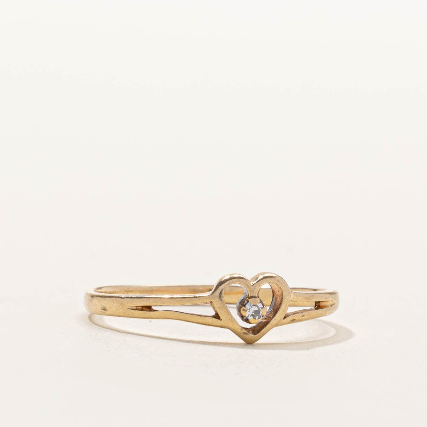 10k Diamond Openwork Heart Ring | SZ 7.75