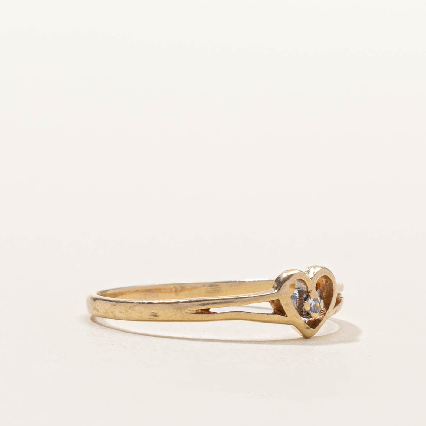 10k Diamond Openwork Heart Ring | SZ 7.75