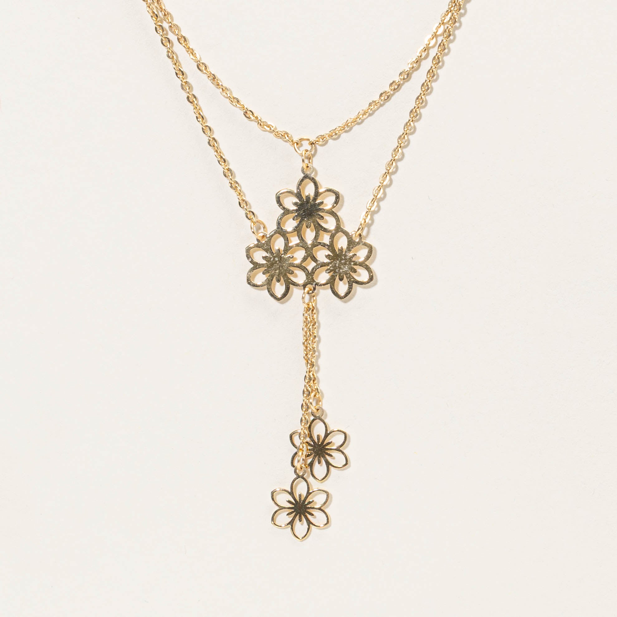 18k Zephyrlily Lariat Necklace | 16"