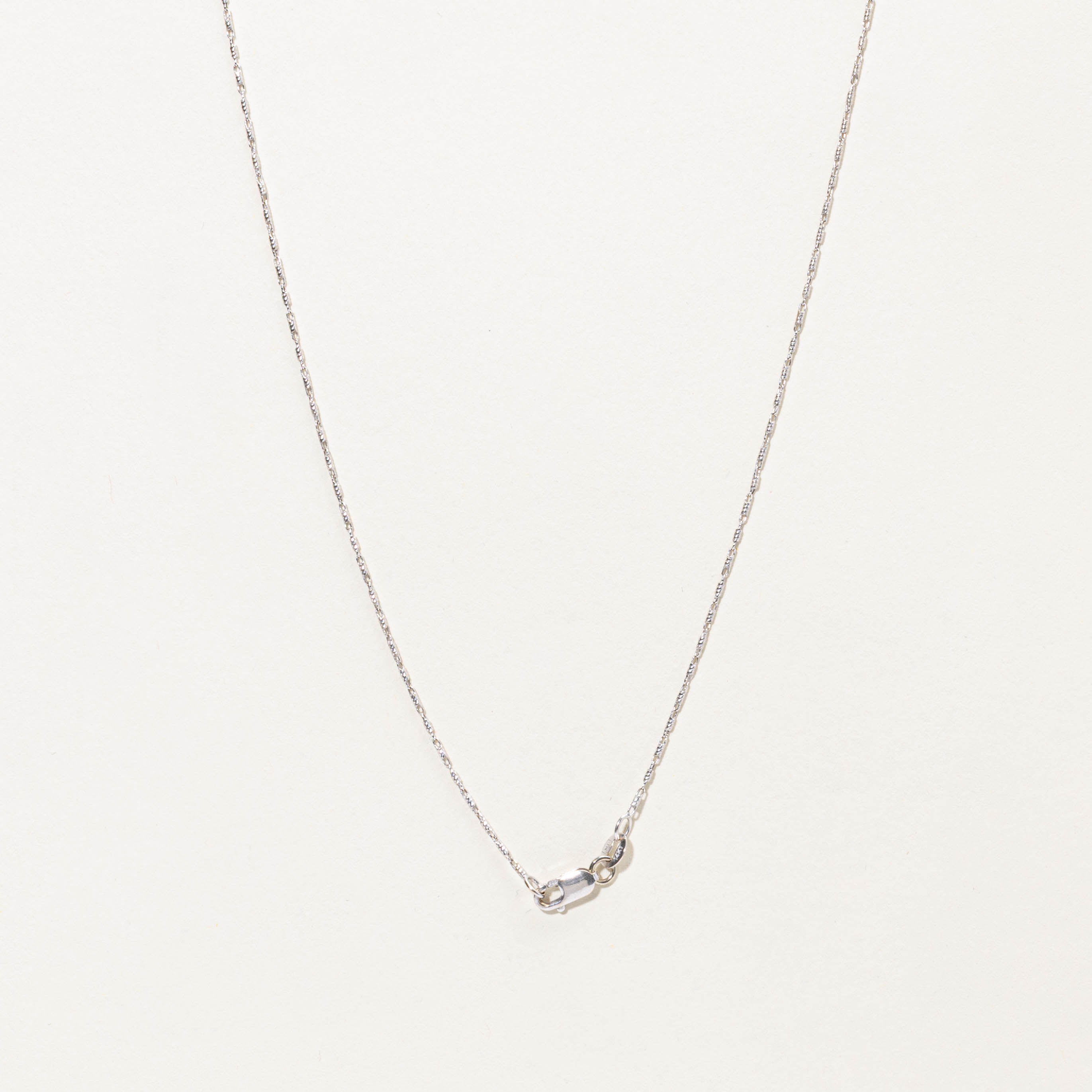14k White Gold Anchor Link Chain | 18.5” | 0.9mm