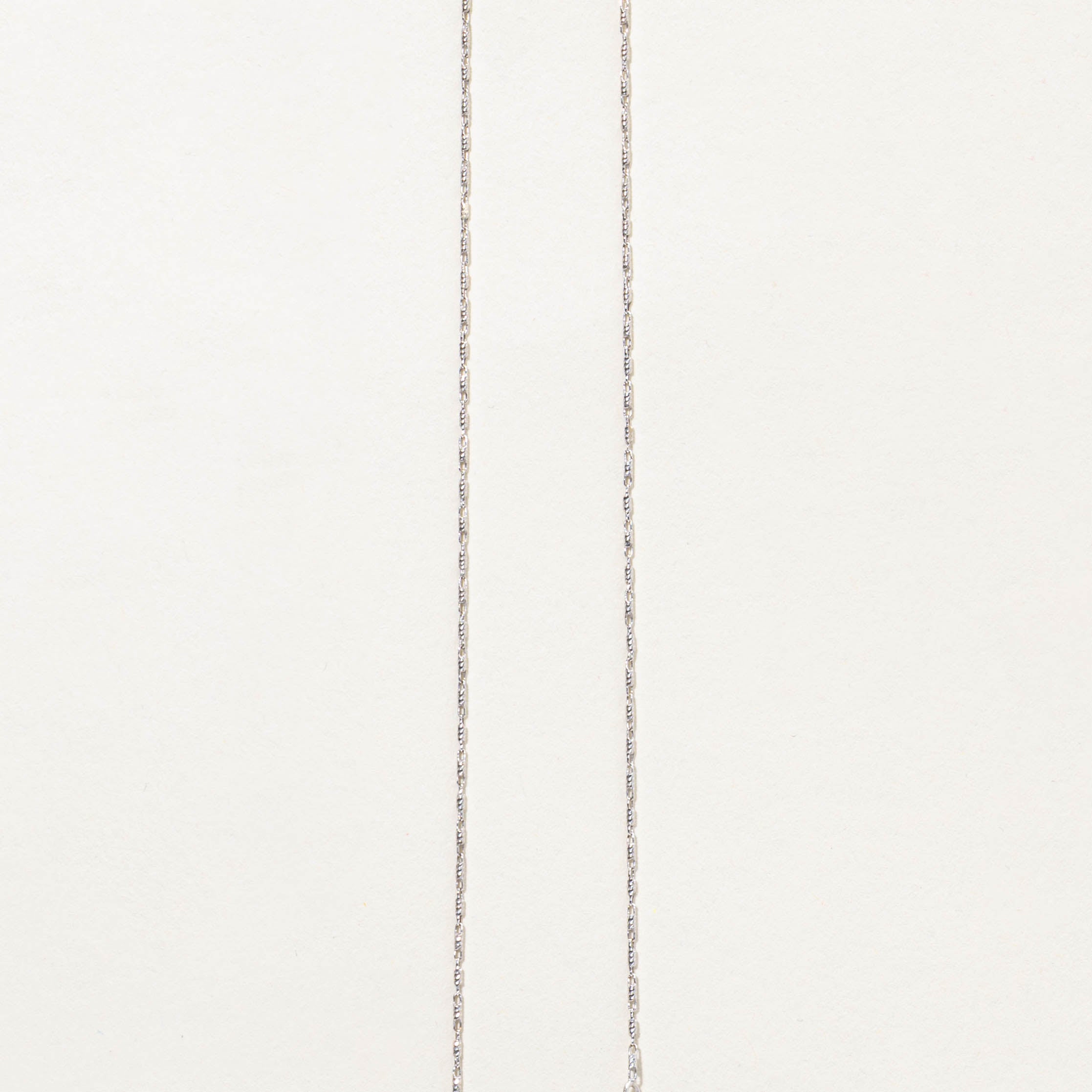 14k White Gold Anchor Link Chain | 18.5” | 0.9mm