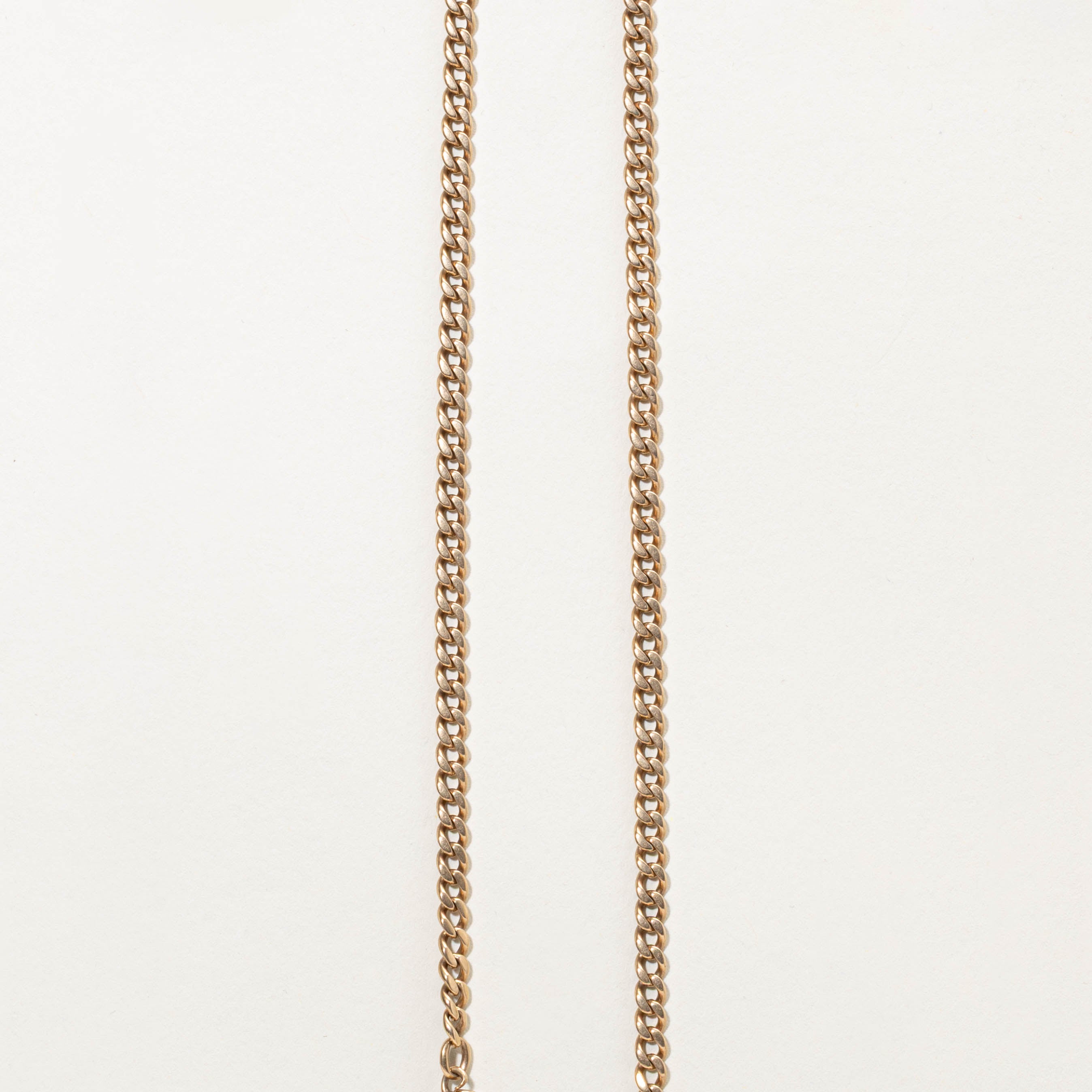 14k Curb Link Toggle Necklace | 21"