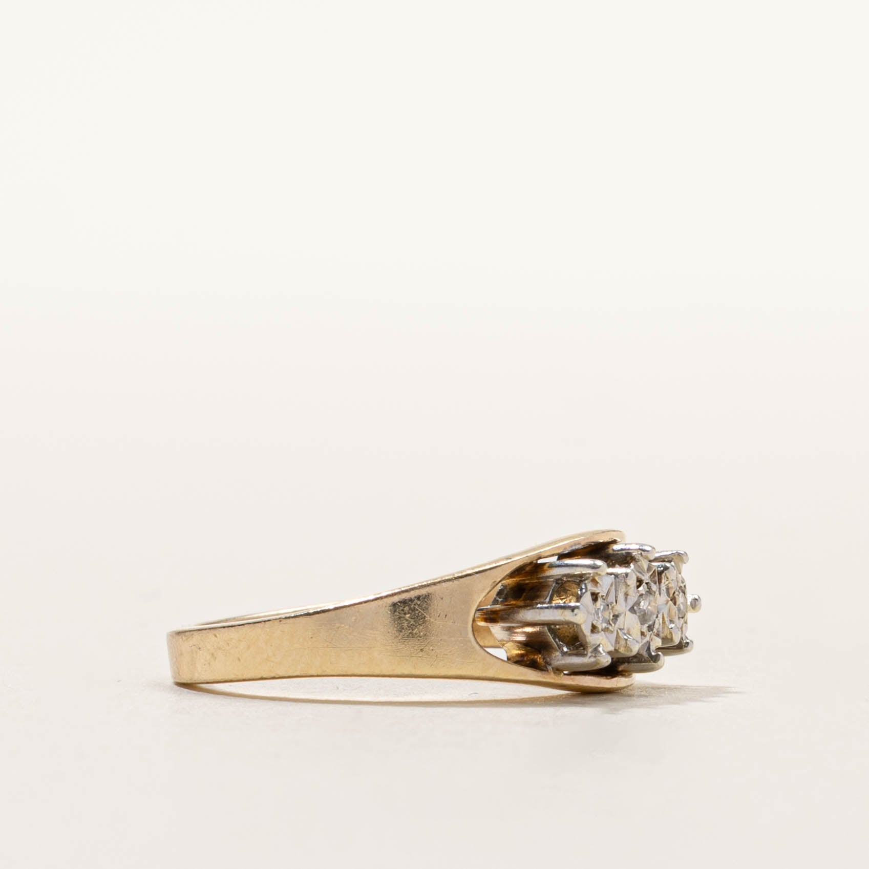 1979 Birmingham Illusion Set Diamond Openwork Ring | SZ 6.5