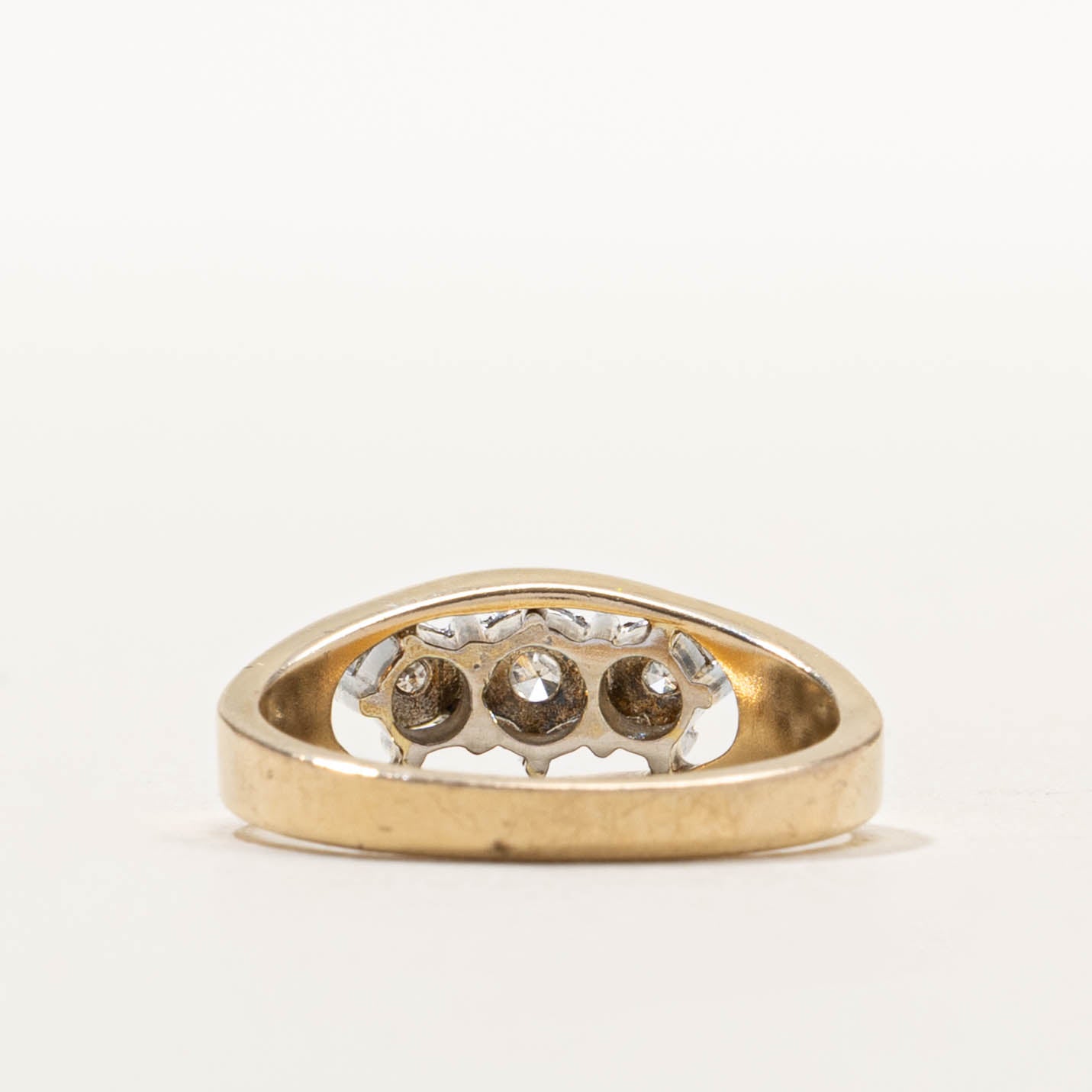 1979 Birmingham Illusion Set Diamond Openwork Ring | SZ 6.5