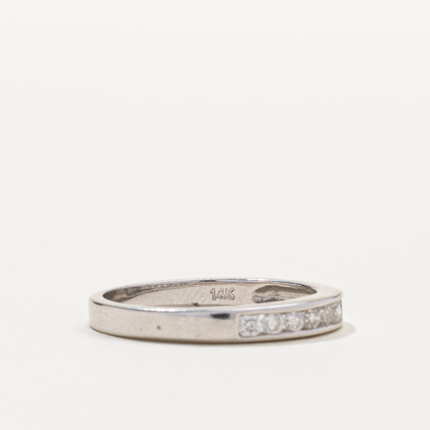 14k Channel Set Diamond Band | 0.22ctw | 10.50mm | SZ 6.25