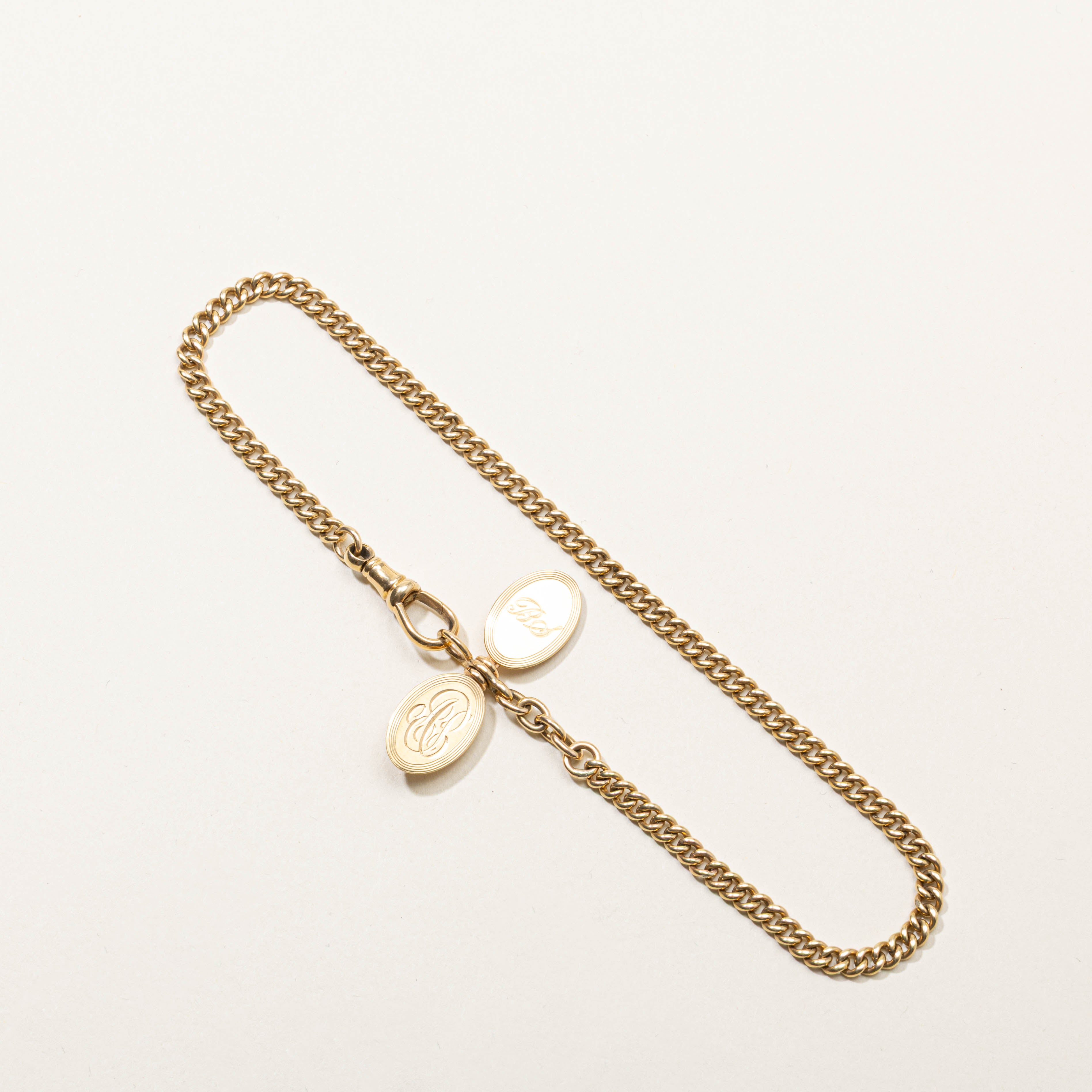 14k Curb Link Watch Chain | 12.5"