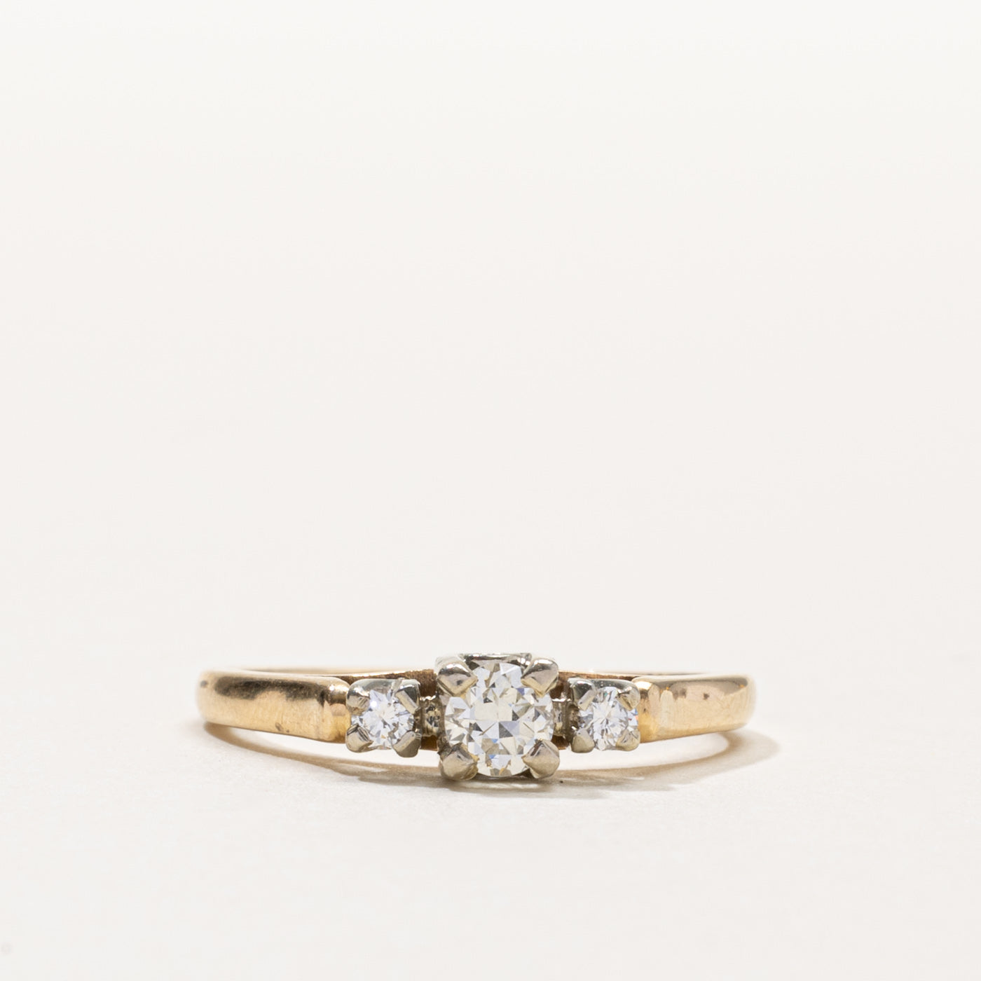 ‘Birks’ 14k Three Stone Diamond Ring | 0.30ctw | SZ 7