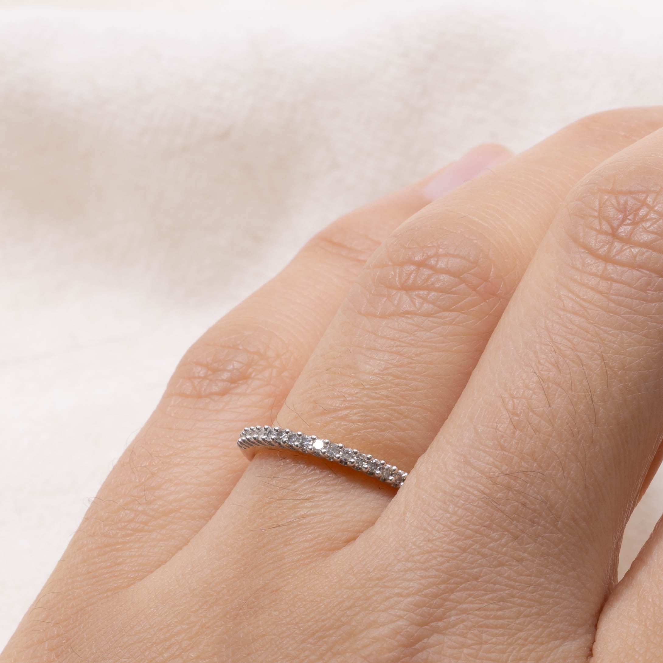 14k Semi Eternity Diamond Band | SZ 6