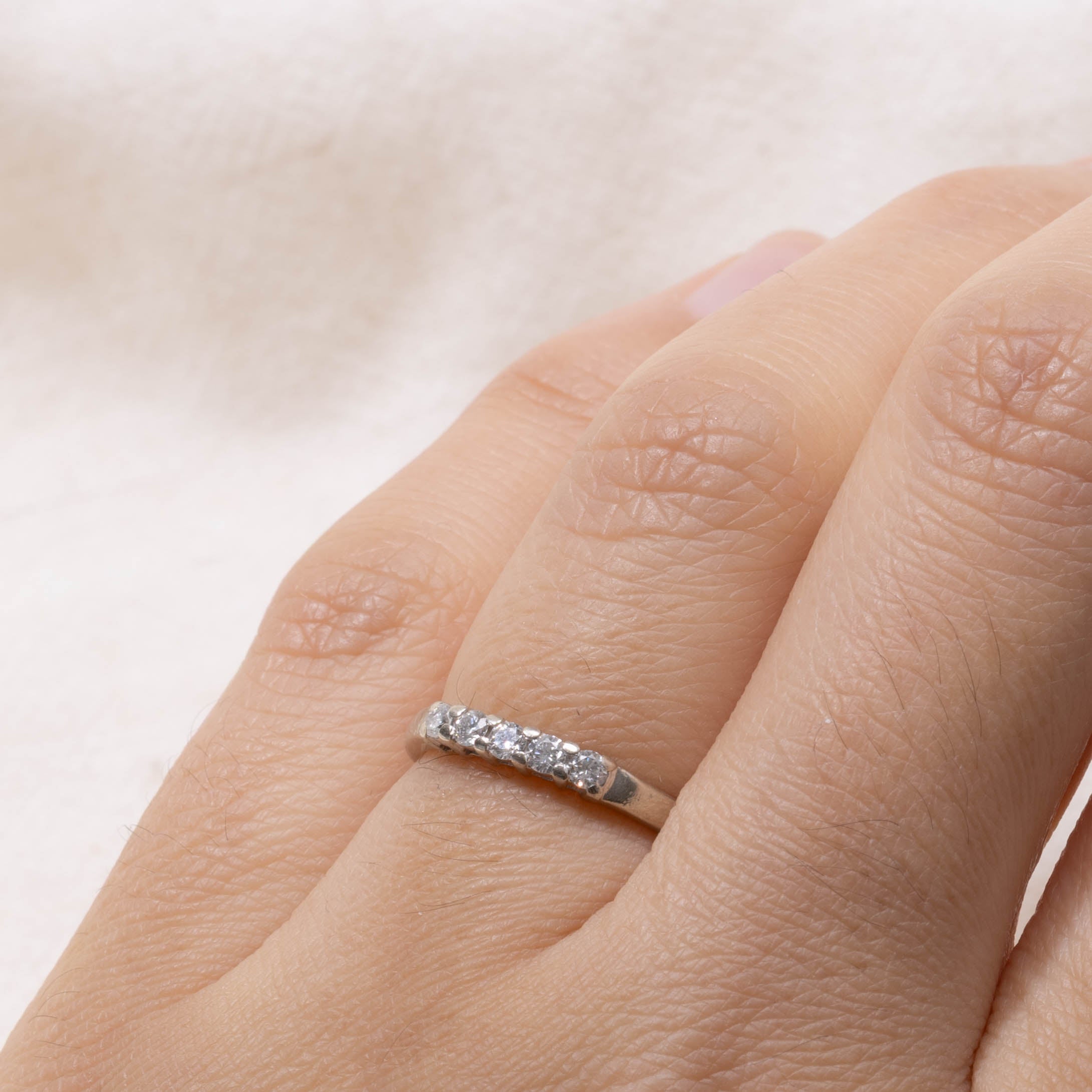 14k Five Stone Diamond Band | SZ 5