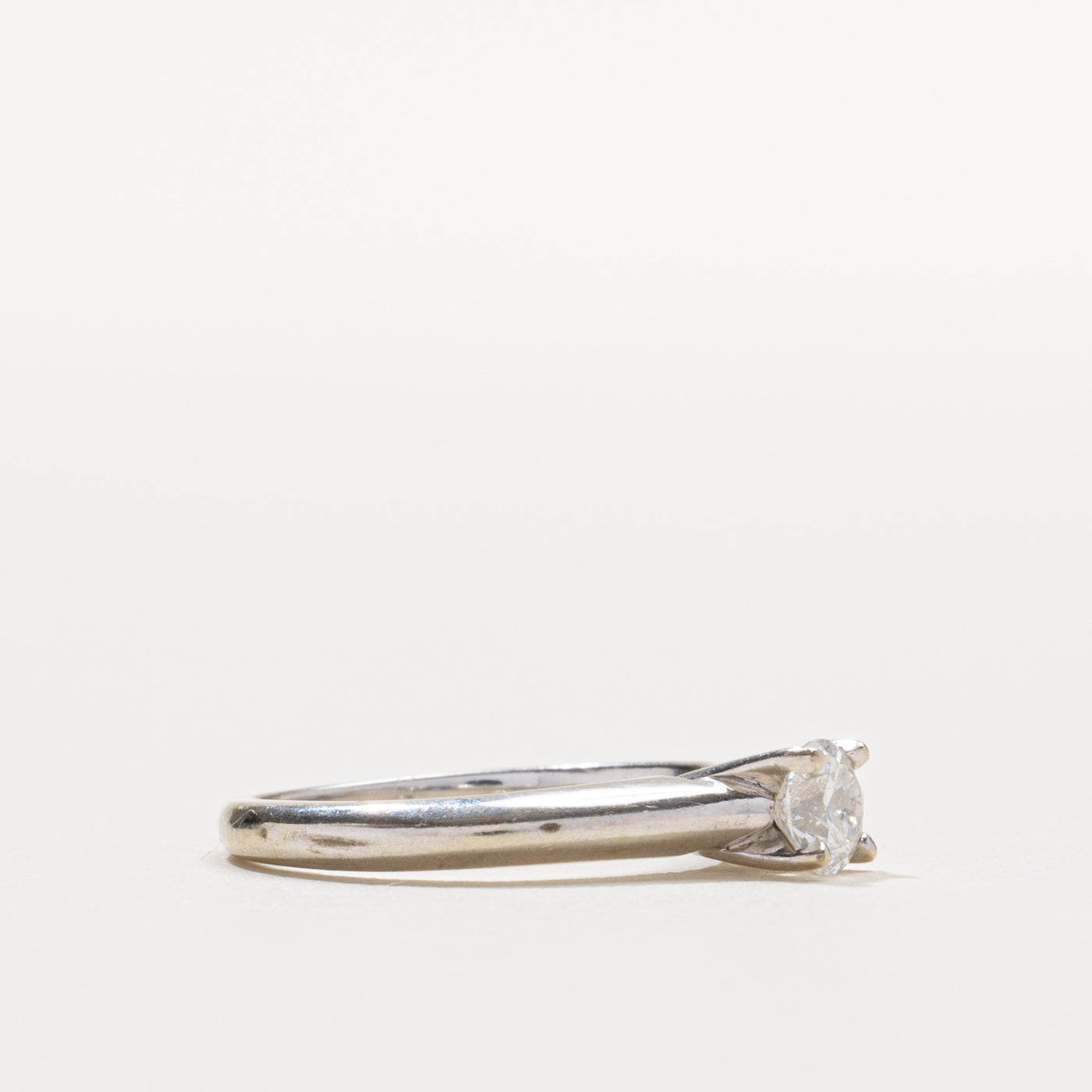 14k Solitaire Round Brilliant Diamond Ring | 0.32ct I2 F/G | SZ 4.5