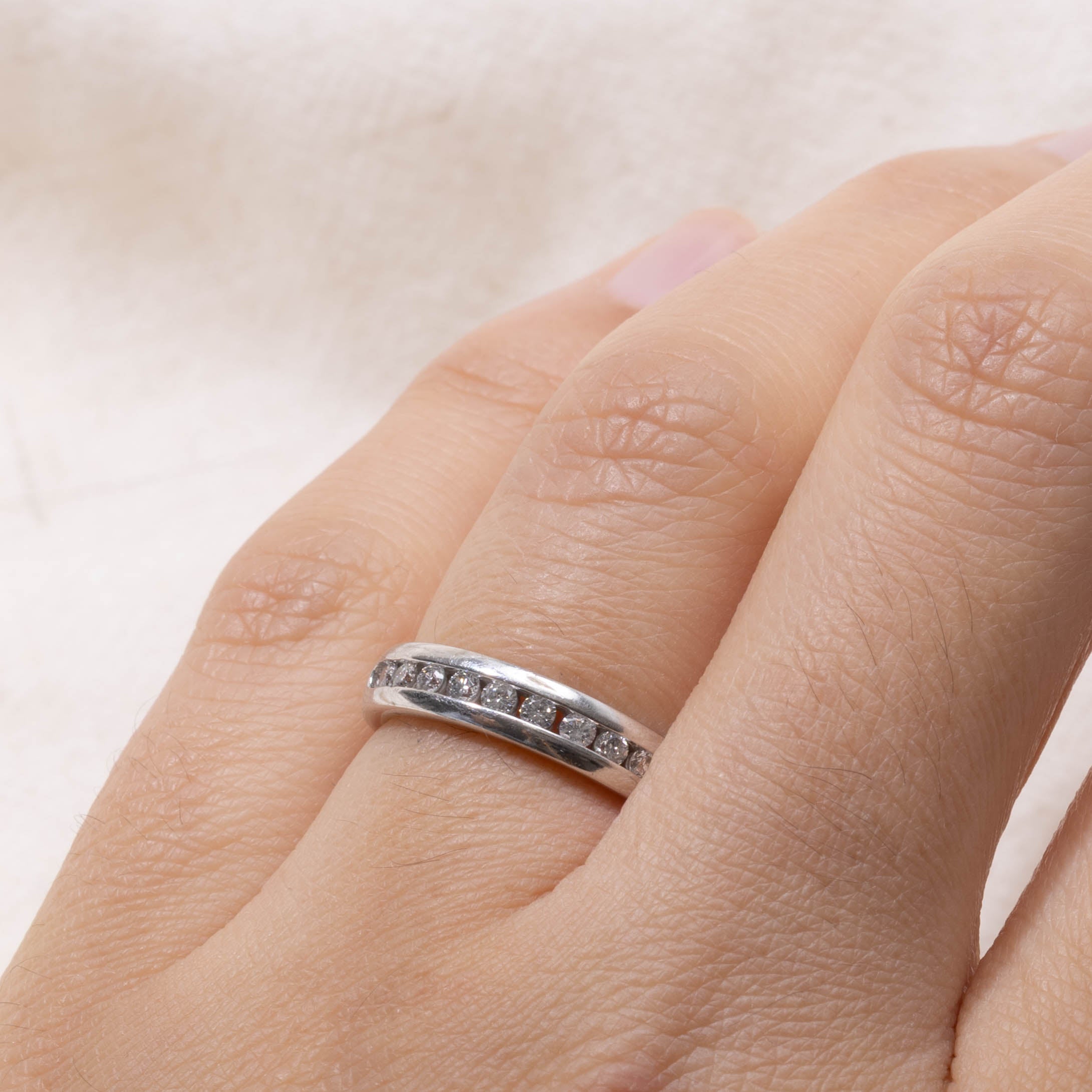 14k Semi Eternity Diamond Band | SZ 4.75