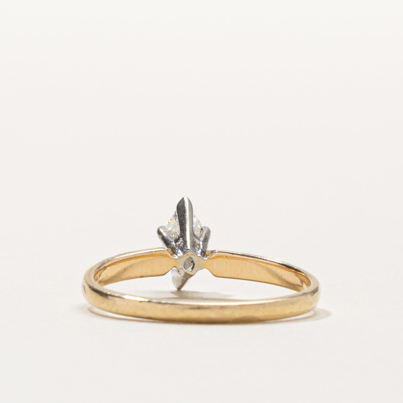 14k Solitaire Marquise Cut Diamond Ring | 0.20ctw | SZ 5.5