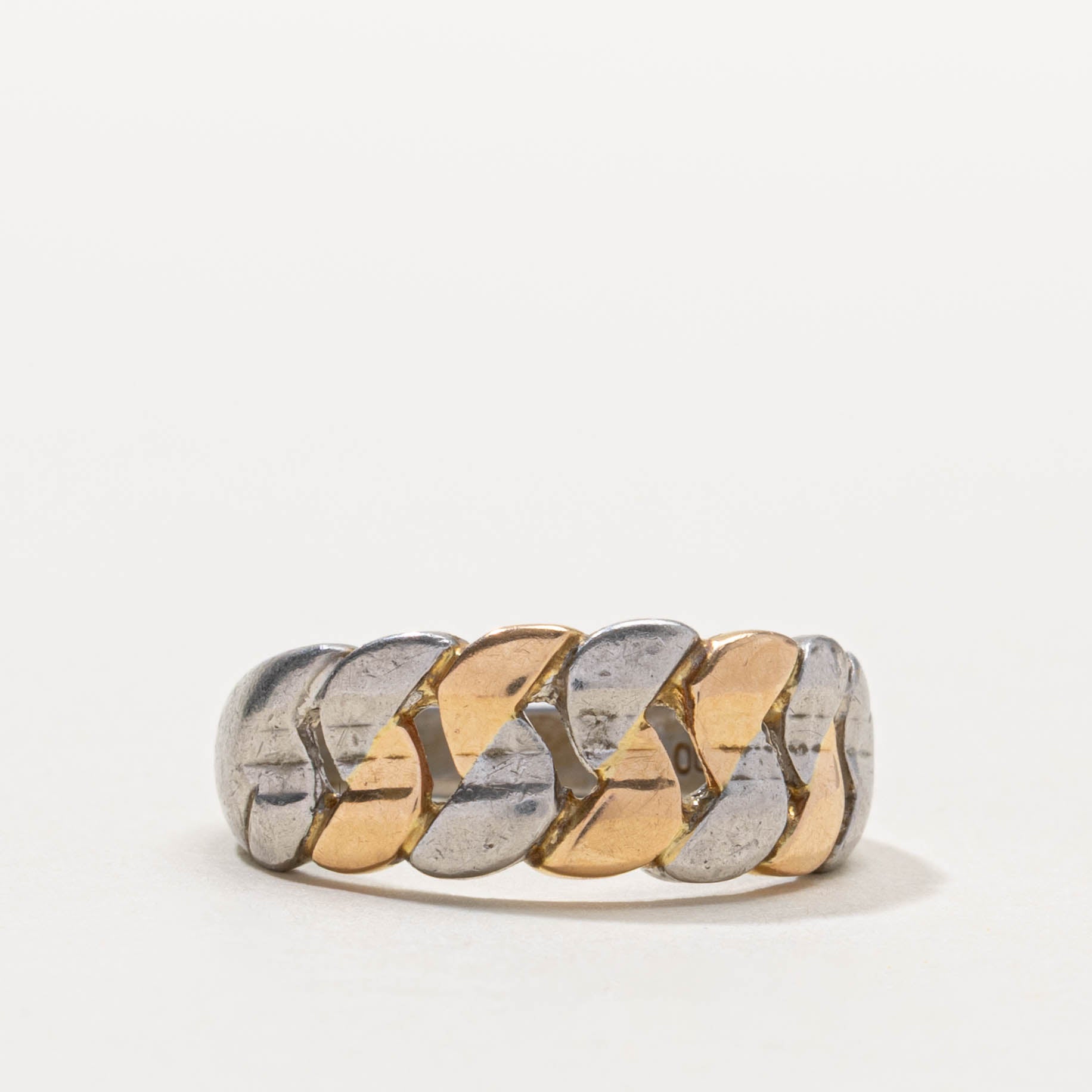 18k Two-Tone Geometric Ring | SZ 7.5