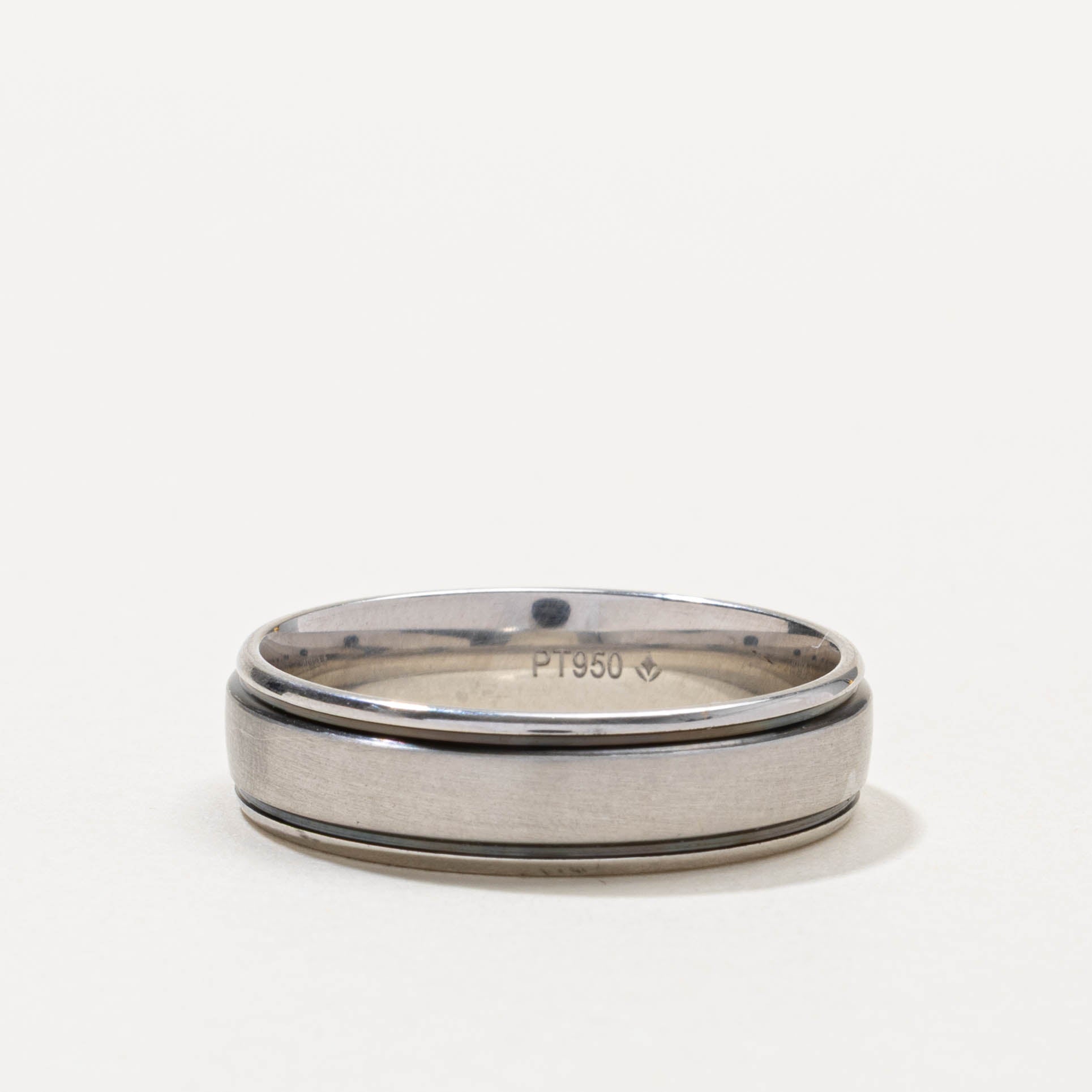 Platinum Grooved Band | 6.10mm | SZ 11.75