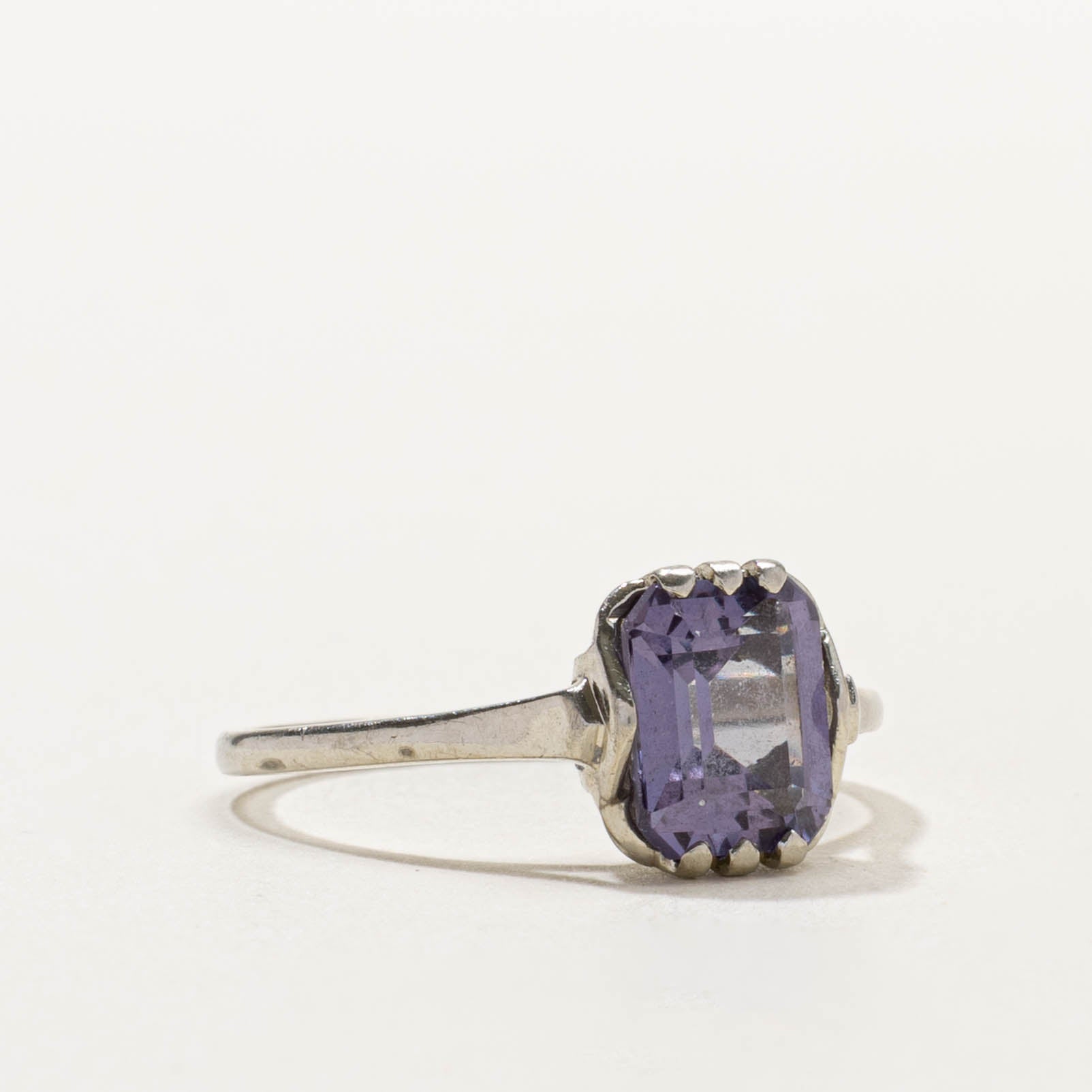 Vintage Canadian Synthetic Purple Sapphire Ring | 3.00ct | SZ 9