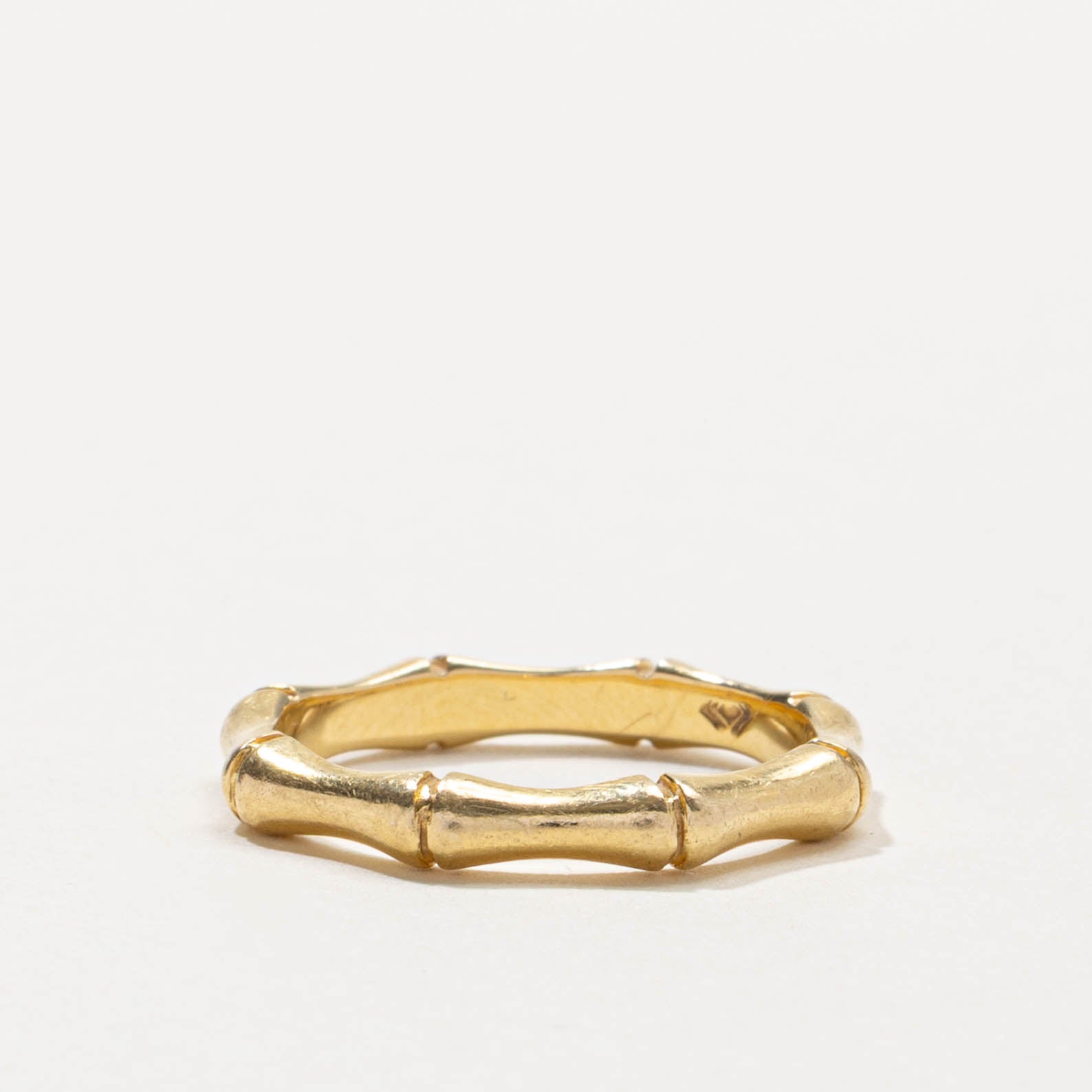 18k Bamboo Design Band | 3.15mm | SZ 6.75