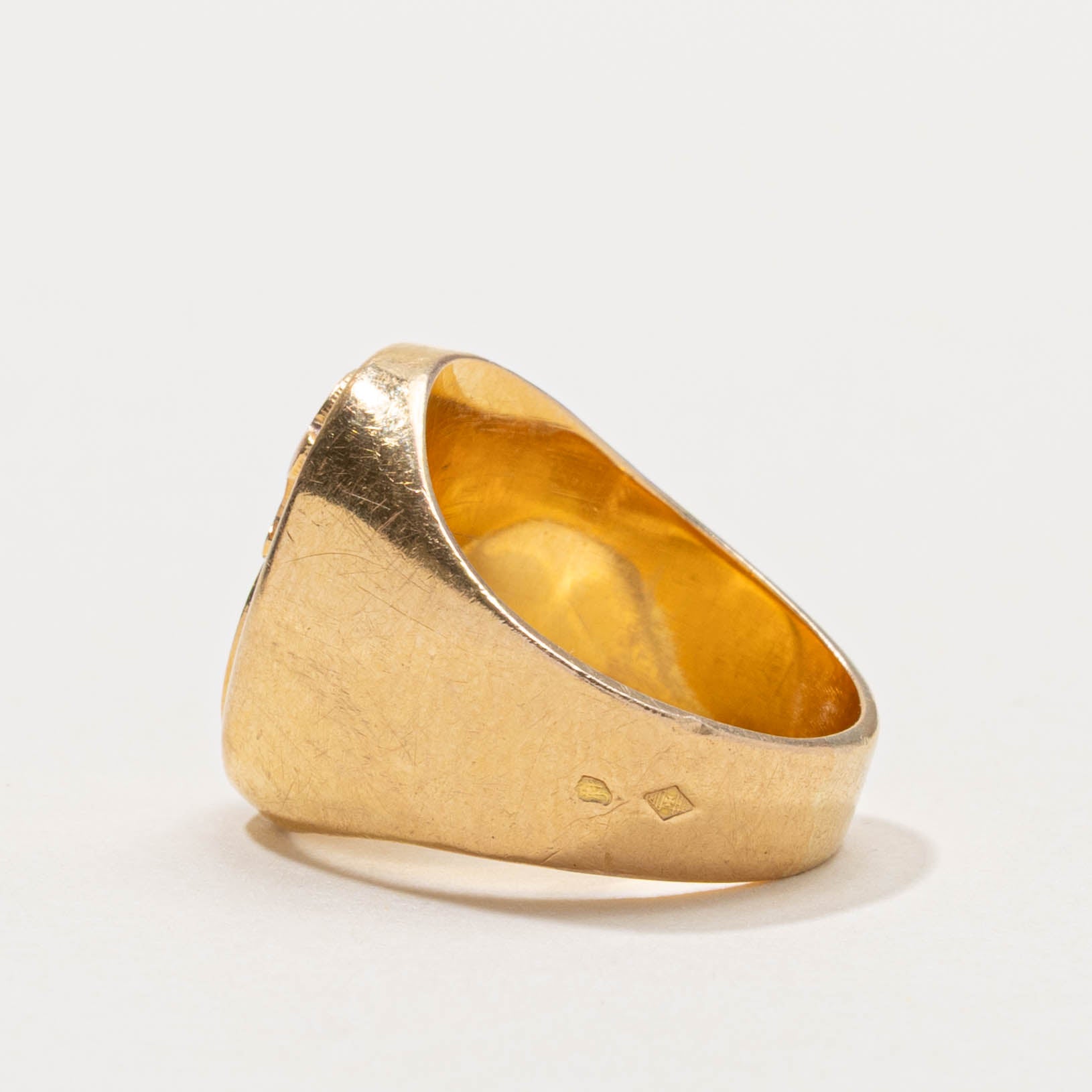 French 18k "S" Initial Signet Ring | SZ 4
