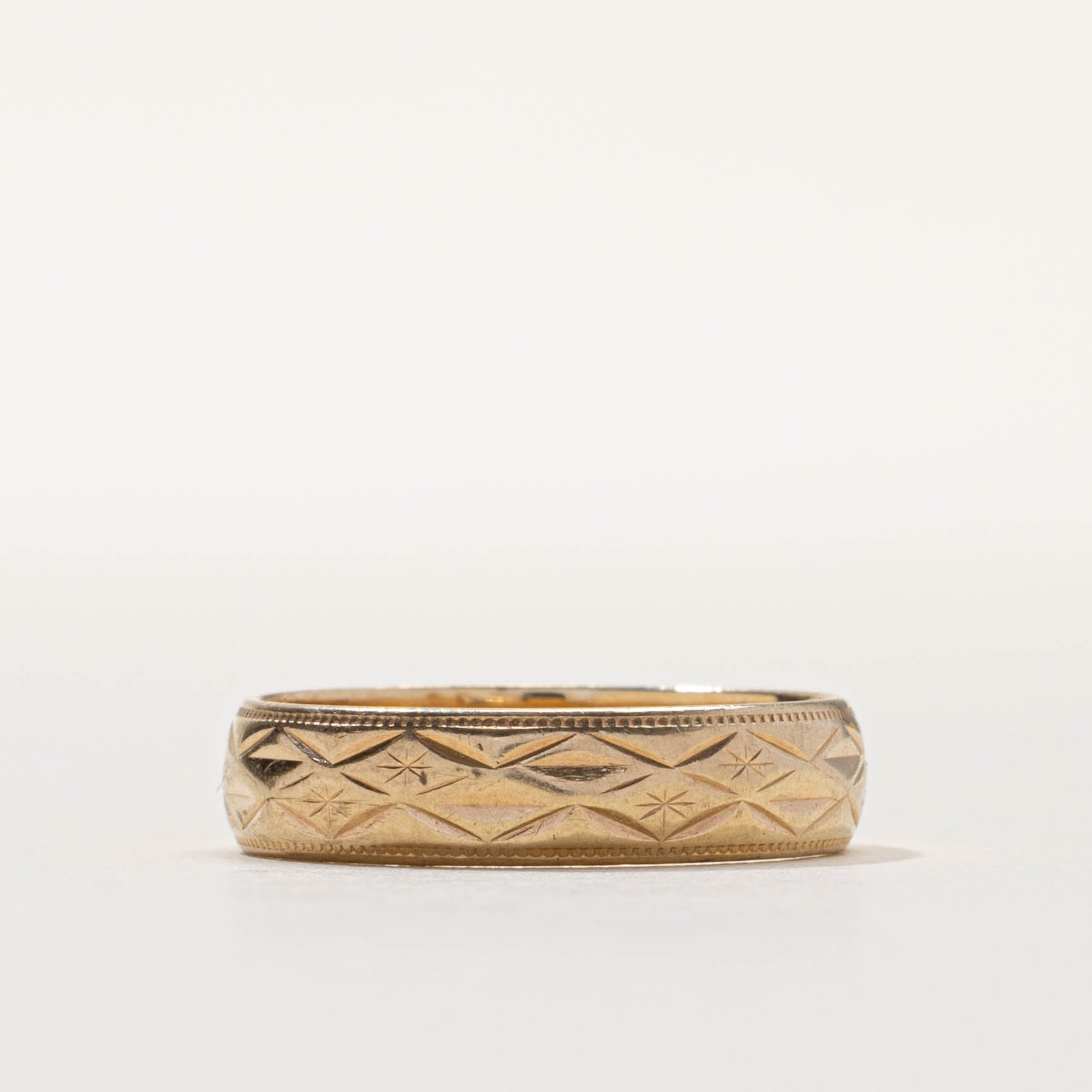 1993 London 9k Band Engraved Band | 4.90mm | SZ 8